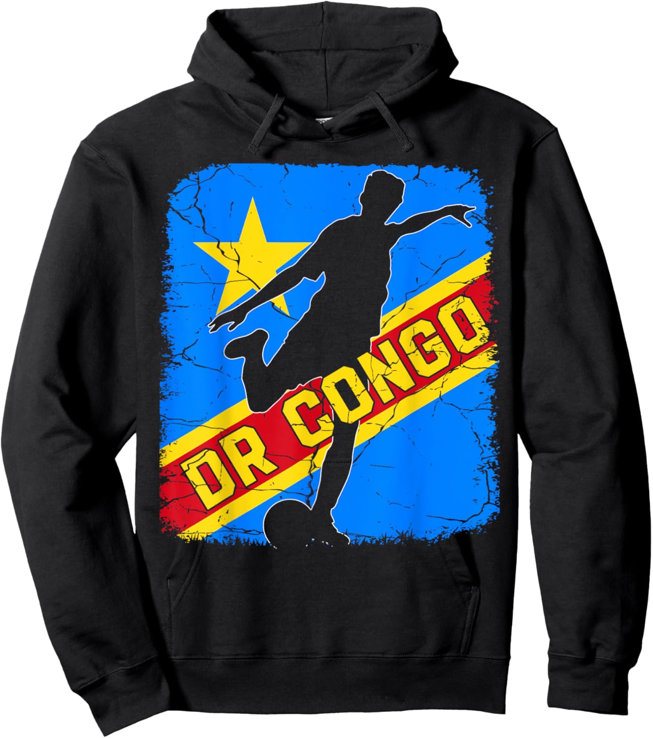 DR Congo Soccer Team DR Congo Flag Jersey Football Fans Hoodie - Hoodie | Black