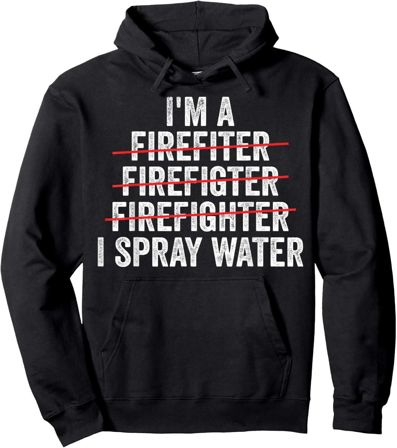 Funny Firefighter Art Fireman Humor Hoodie - Hoodie | Black