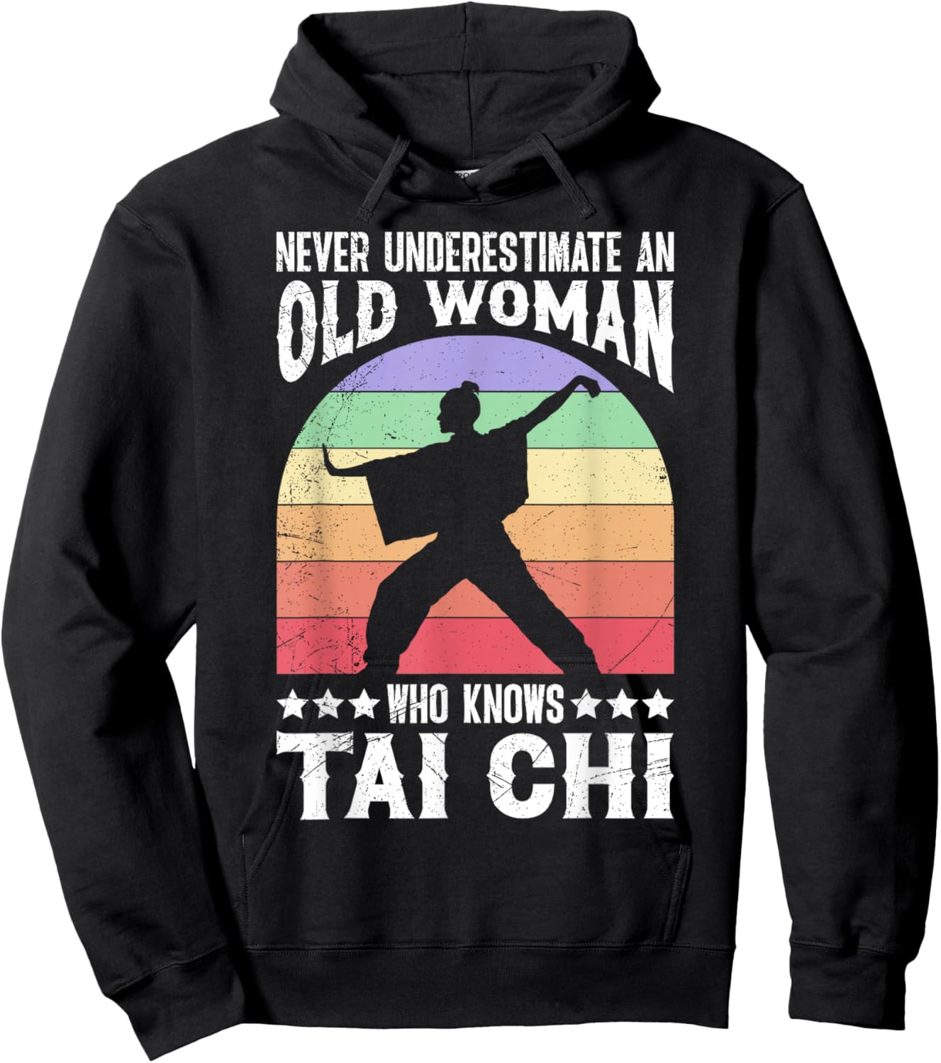 Shaolin Never Underestimate an Old Woman Tai Chi Women Hoodie - Hoodie | Black