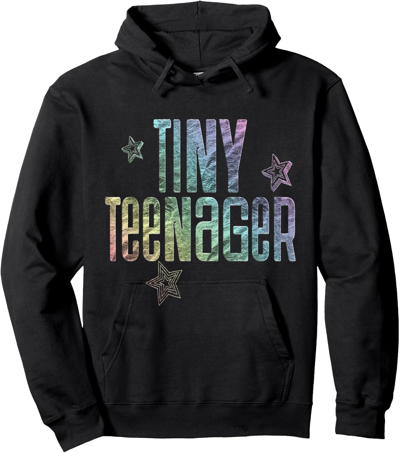 Tiny Teenager Shirt Kids Rainbow Cute Girls School Sassy Hoodie - Hoodie | Black