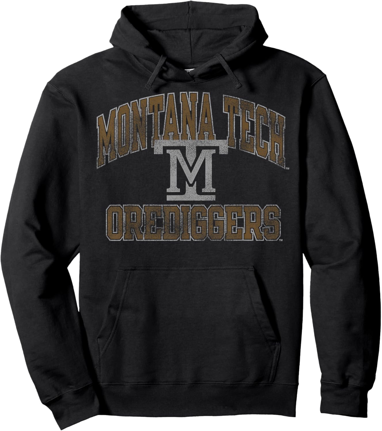 Montana Tech Orediggers Vintage Worn Green Hoodie - Hoodie | Black