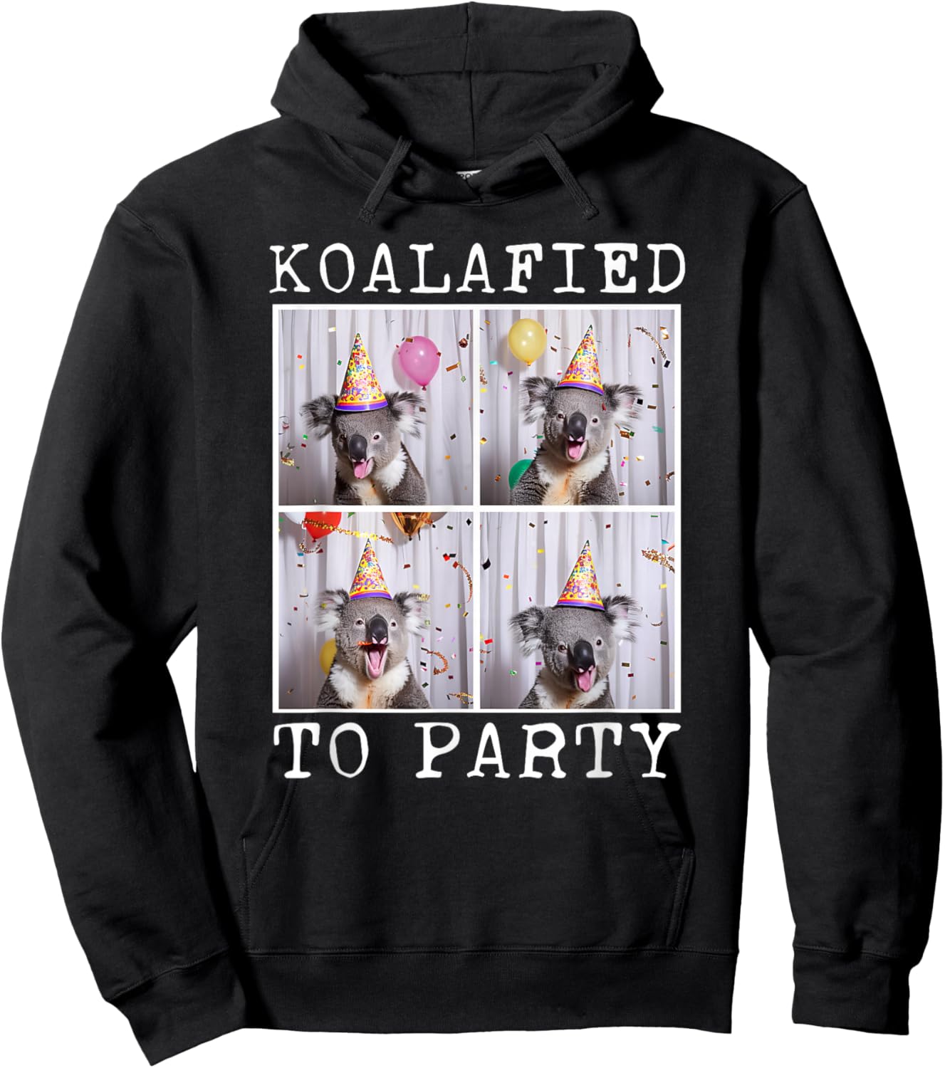 Koala Birthday Australian Animal Koalafied To Party Hoodie - Hoodie | Black