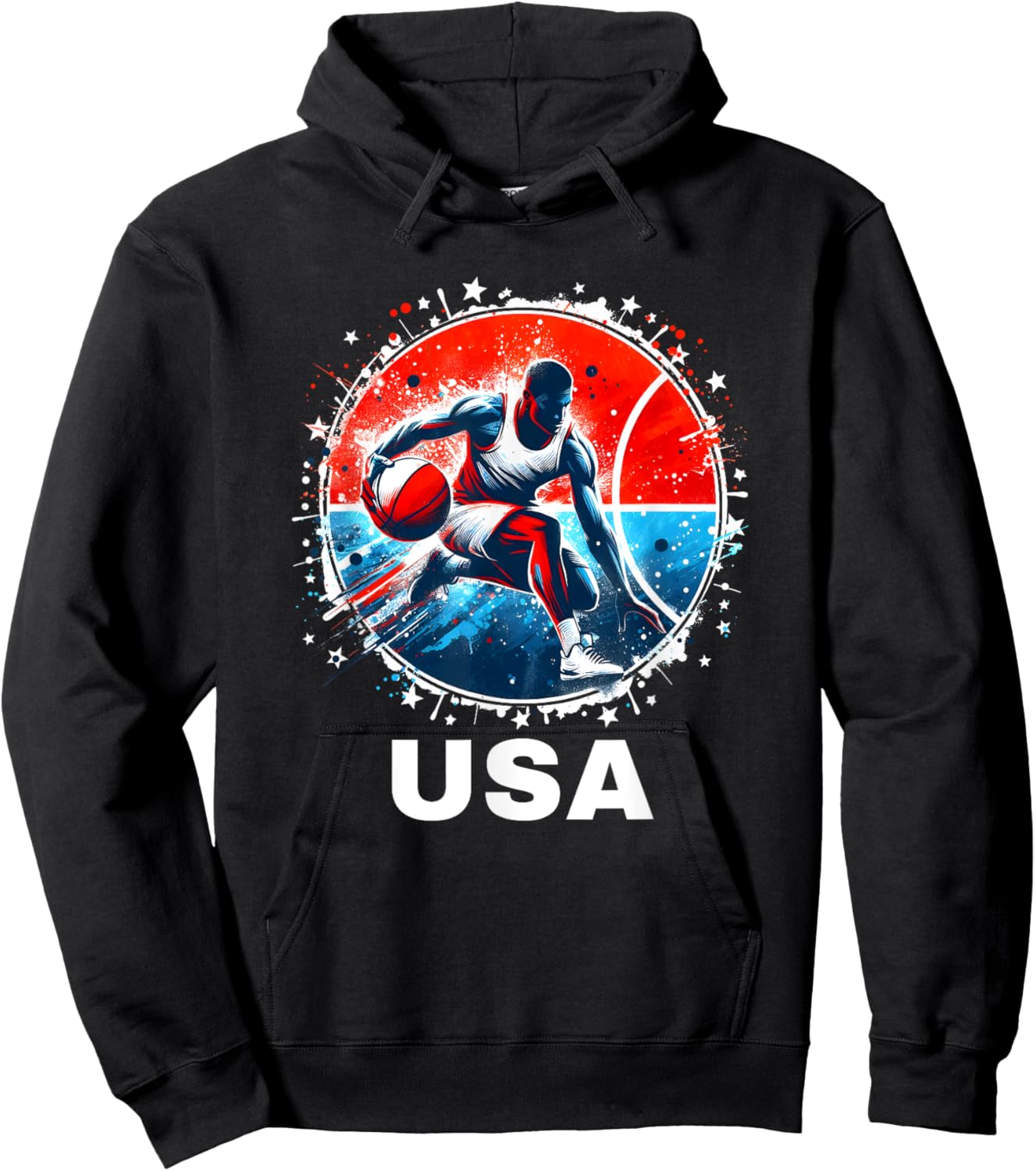 Basketball USA Team Men Women Kids Basketball Apparel USA Hoodie - Hoodie | Black