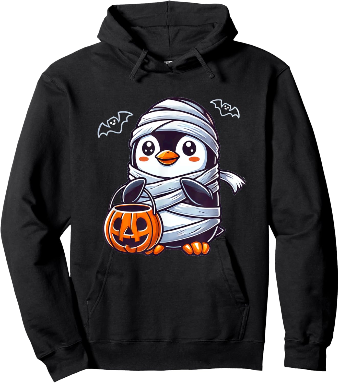 Penguin Halloween Mummy Kids Women Men Penguin Hoodie - Hoodie | Black