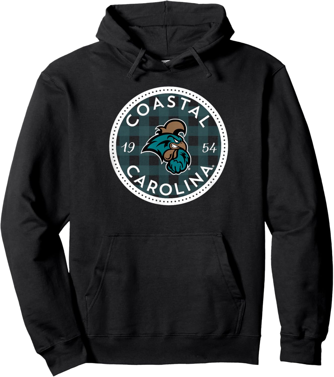 Coastal Carolina University CCU Checkered Hoodie - Hoodie | Black