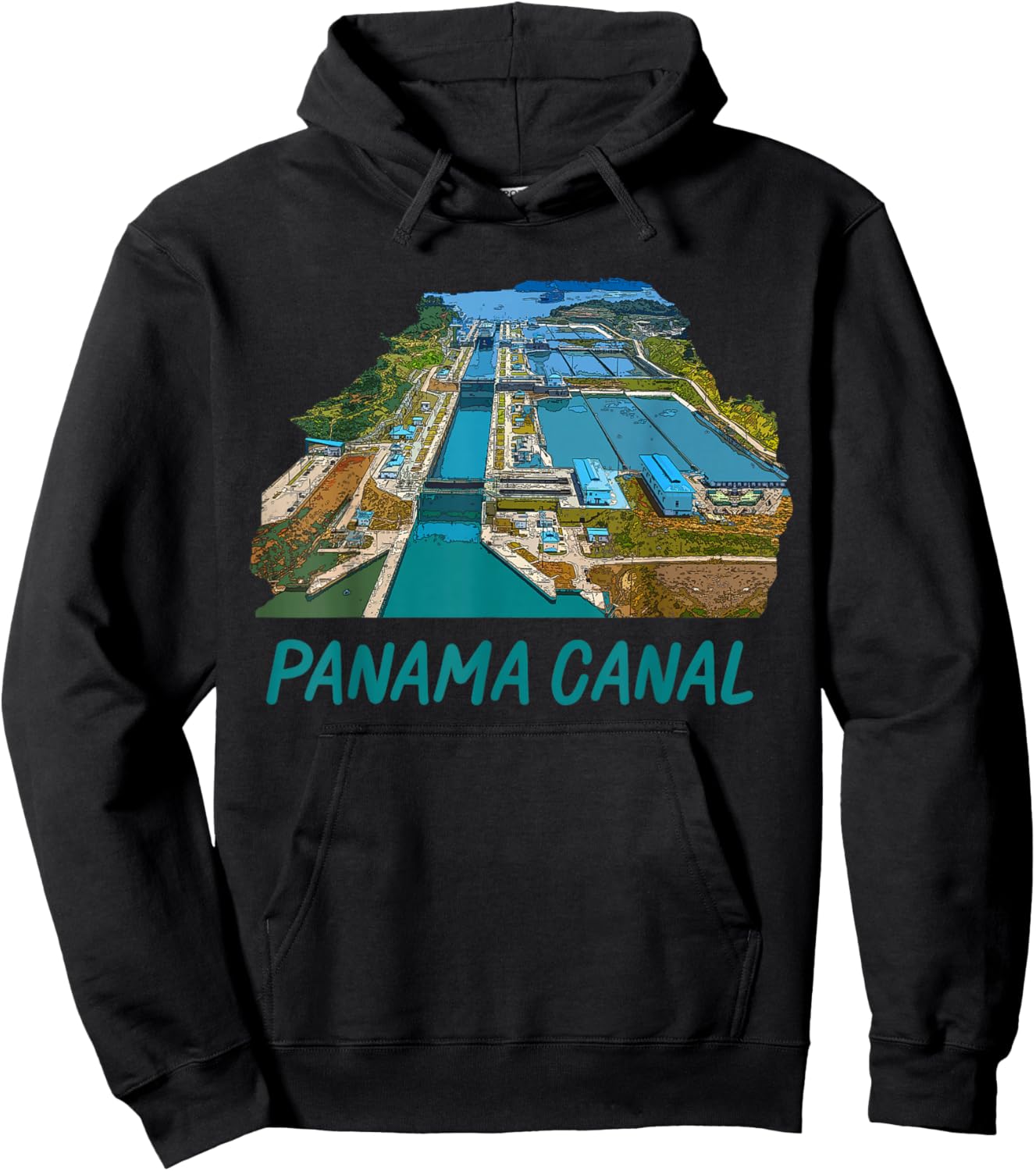 Panama Canal Locks Transit Souvenir Commemorative Keepsake Hoodie - Hoodie | Black
