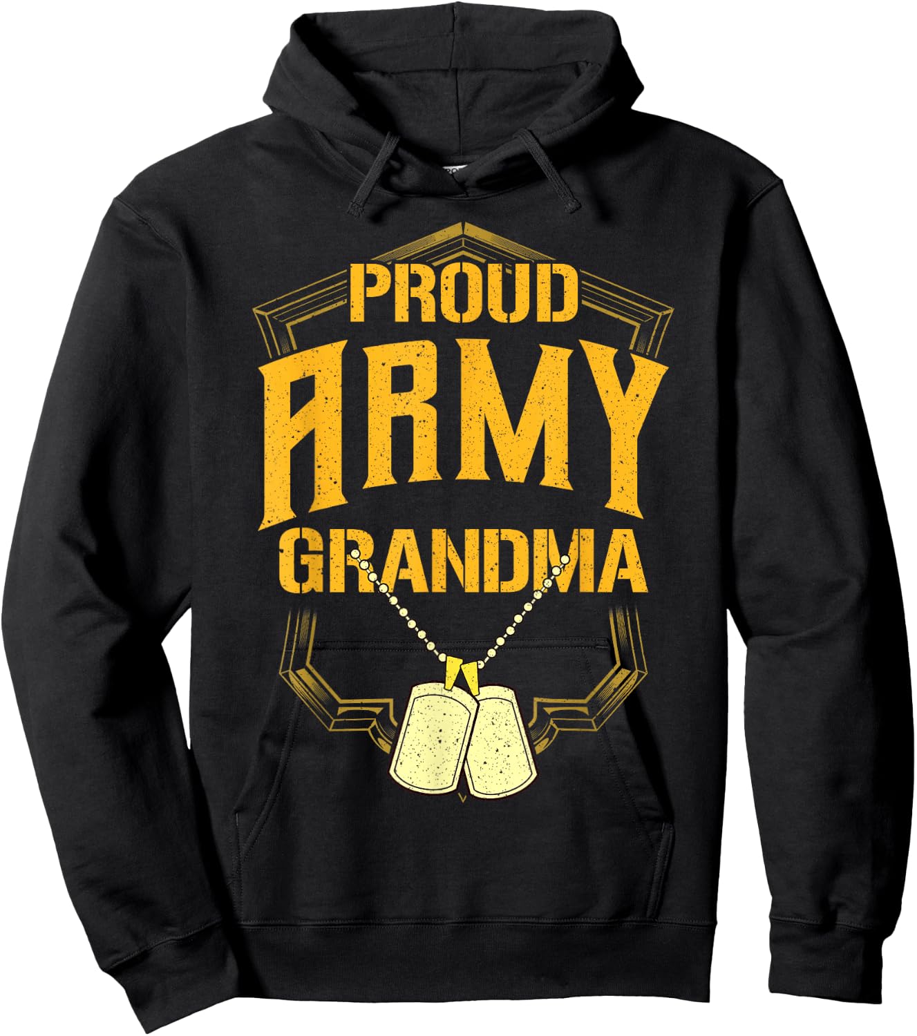 Proud Army GrandMa Shirt Military Pride T Shirt Hoodie - Hoodie | Black