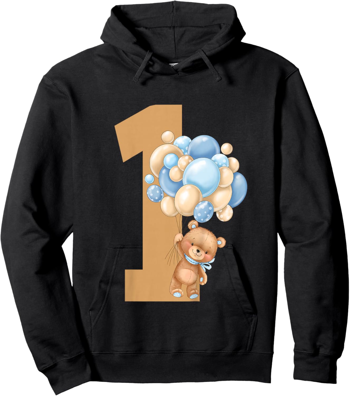 Beary First Birthday Teddy Bear 1st Birthday Boy Matching Hoodie - Hoodie | Black