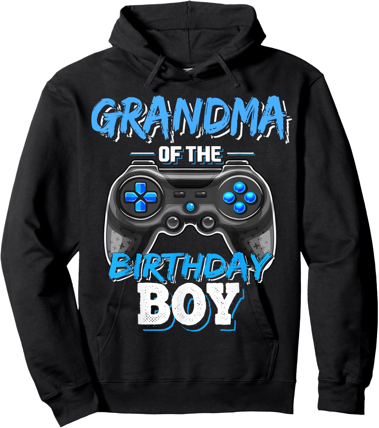 Grandma of the Birthday Boy Matching Video Game Birthday Hoodie - Hoodie | Black