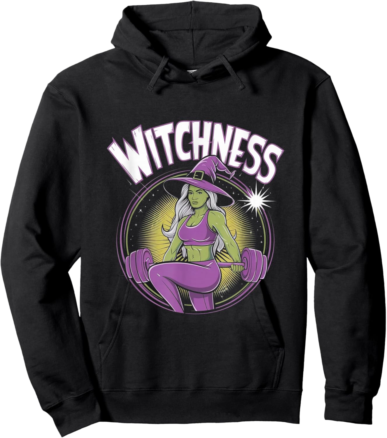 Witchness - Funny Fitness Halloween Pun Costume Gym Hoodie - Hoodie | Black
