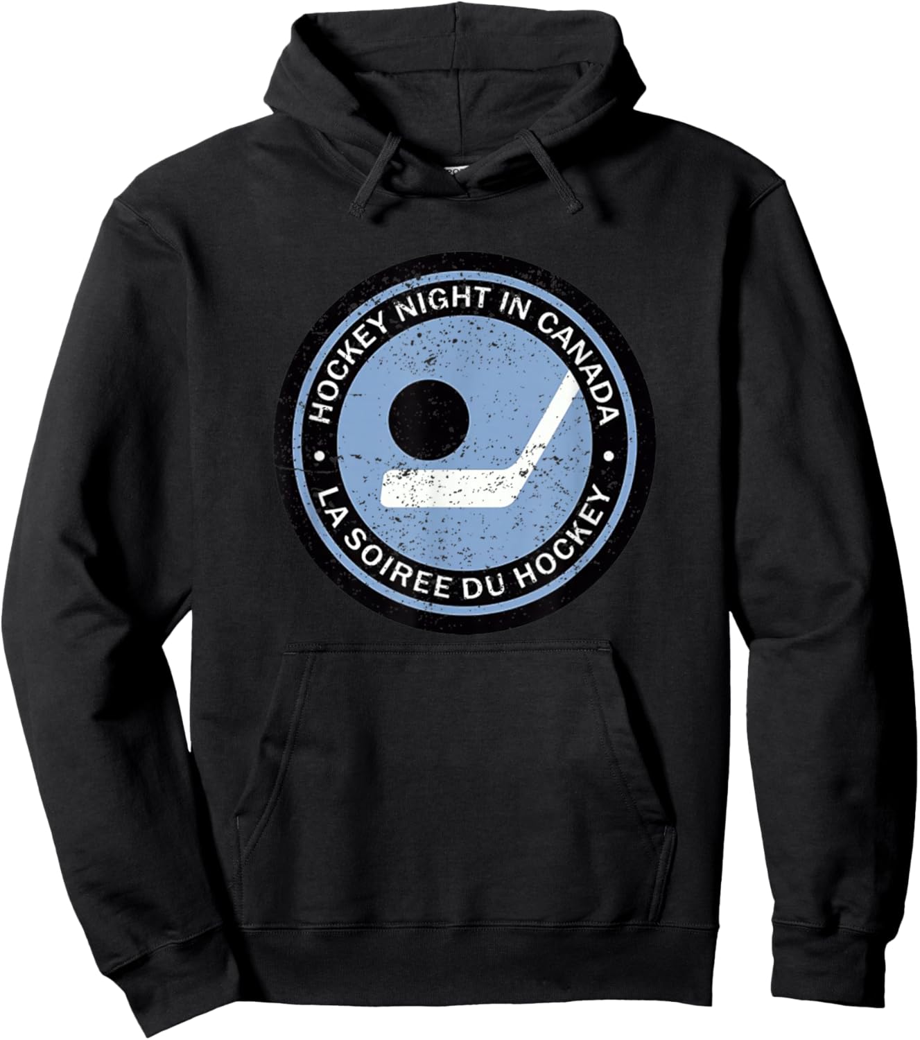 Vintage Retro Hockey Night in Canada Hockey Player Team Hoodie - Hoodie | Black
