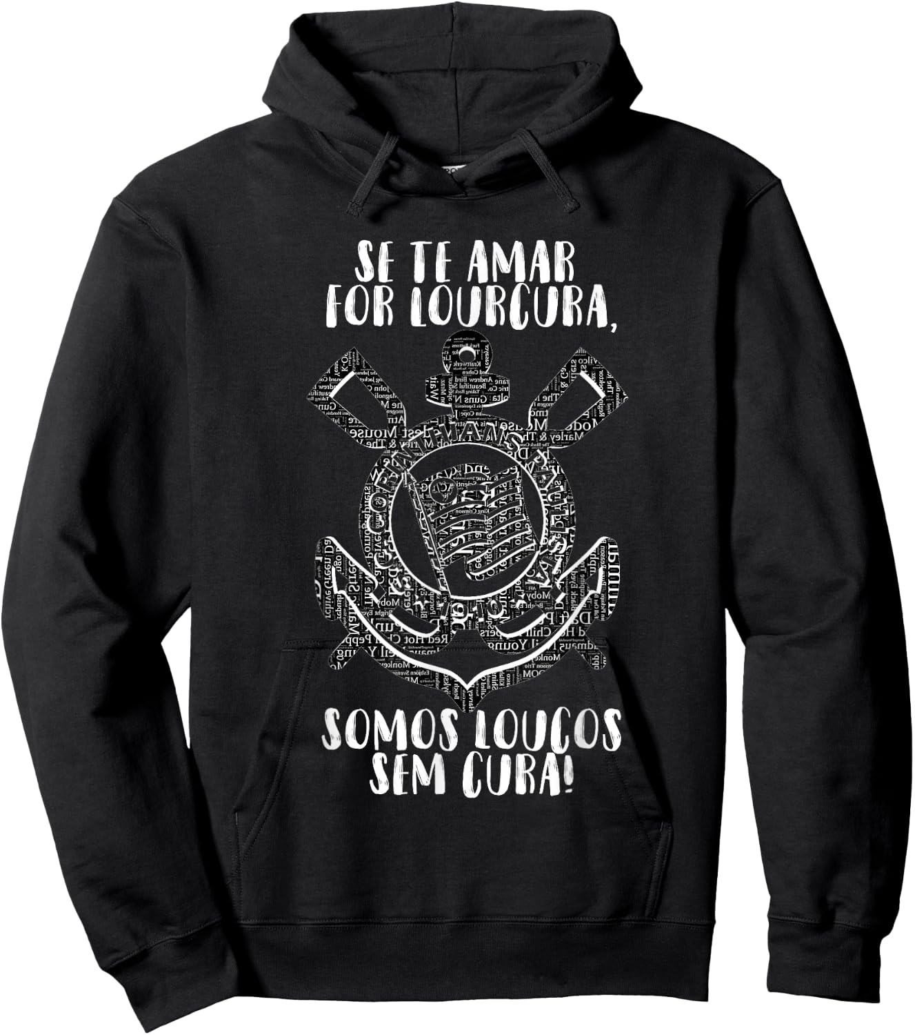 Camiseta Corinthians Somos Loucos Hoodie - Hoodie | Black