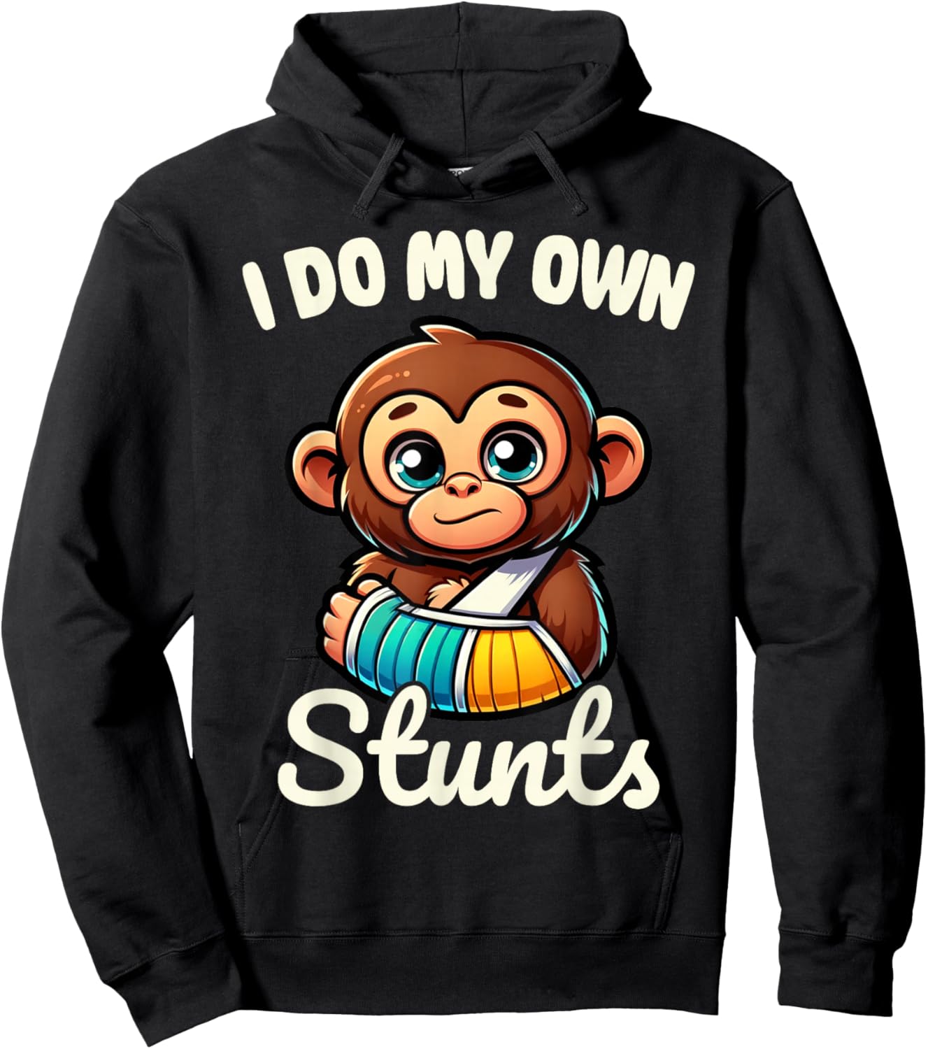 I Do My Own Stunts Broken Arm Gifts For Kids Hoodie - Hoodie | Black