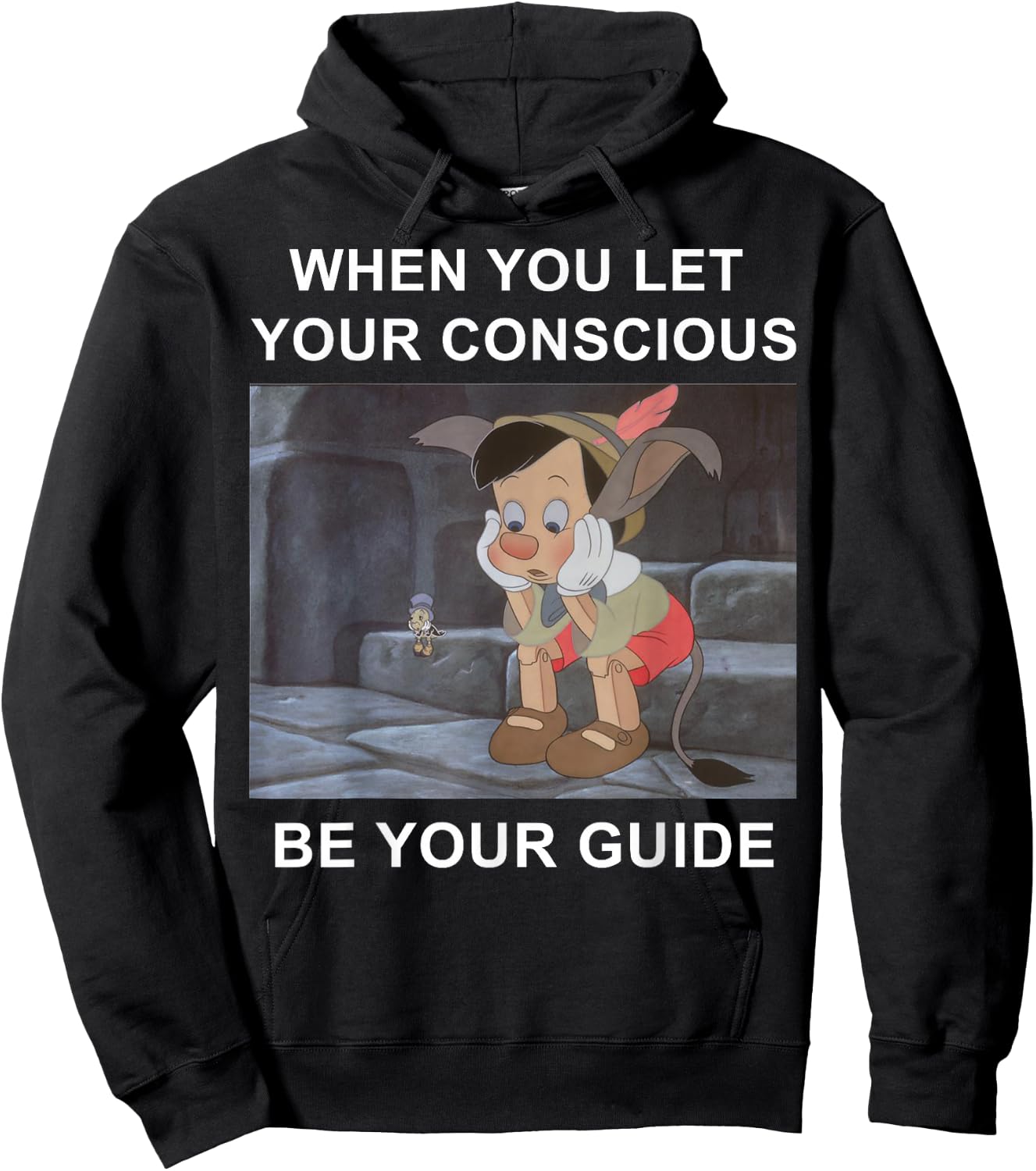 Disney Pinocchio When You Let Your Conscious Be Your Guide Hoodie - Hoodie | Black