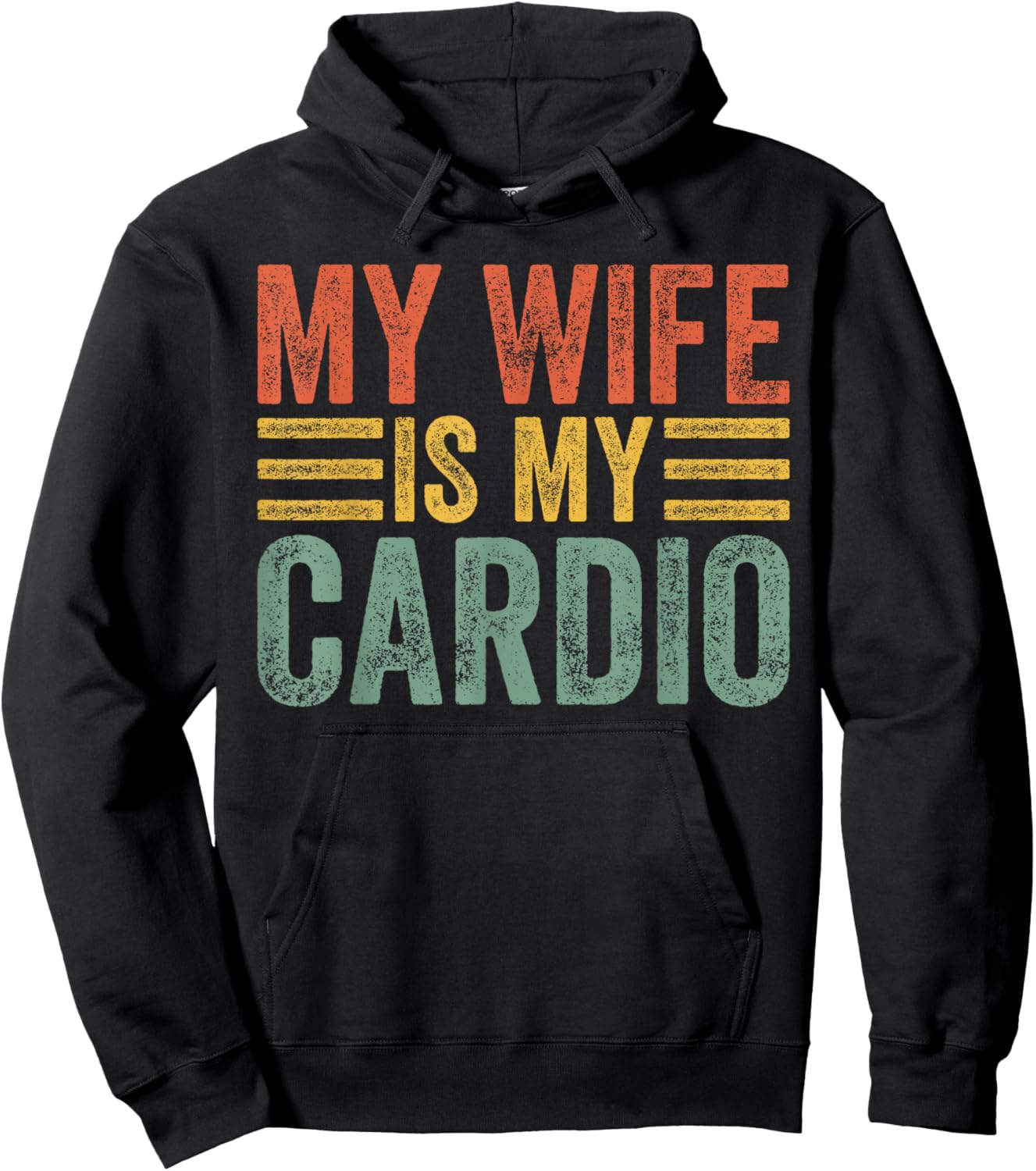 My Wife Is My Cardio Workout Gym Funny Husband And Wife Hoodie - Hoodie | Black