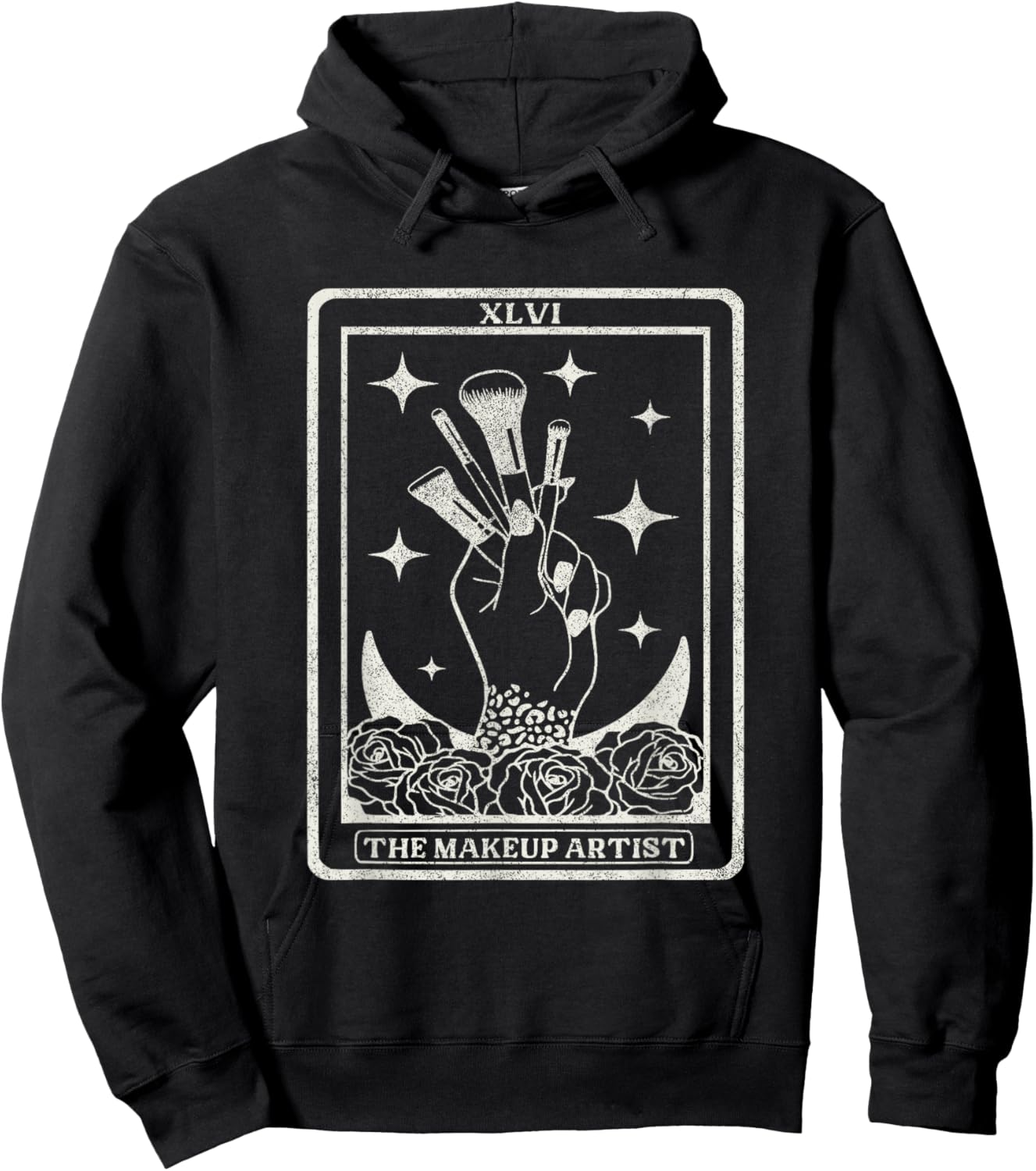 Vintage The Makeup Artist Tarot Card MUA The Makeup Artist Hoodie - Hoodie | Black