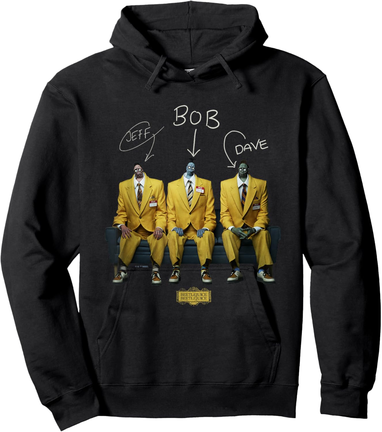 Beetlejuice Beetlejuice Jeff Bob & Dave Shrunken Heads Hoodie - Hoodie | Black