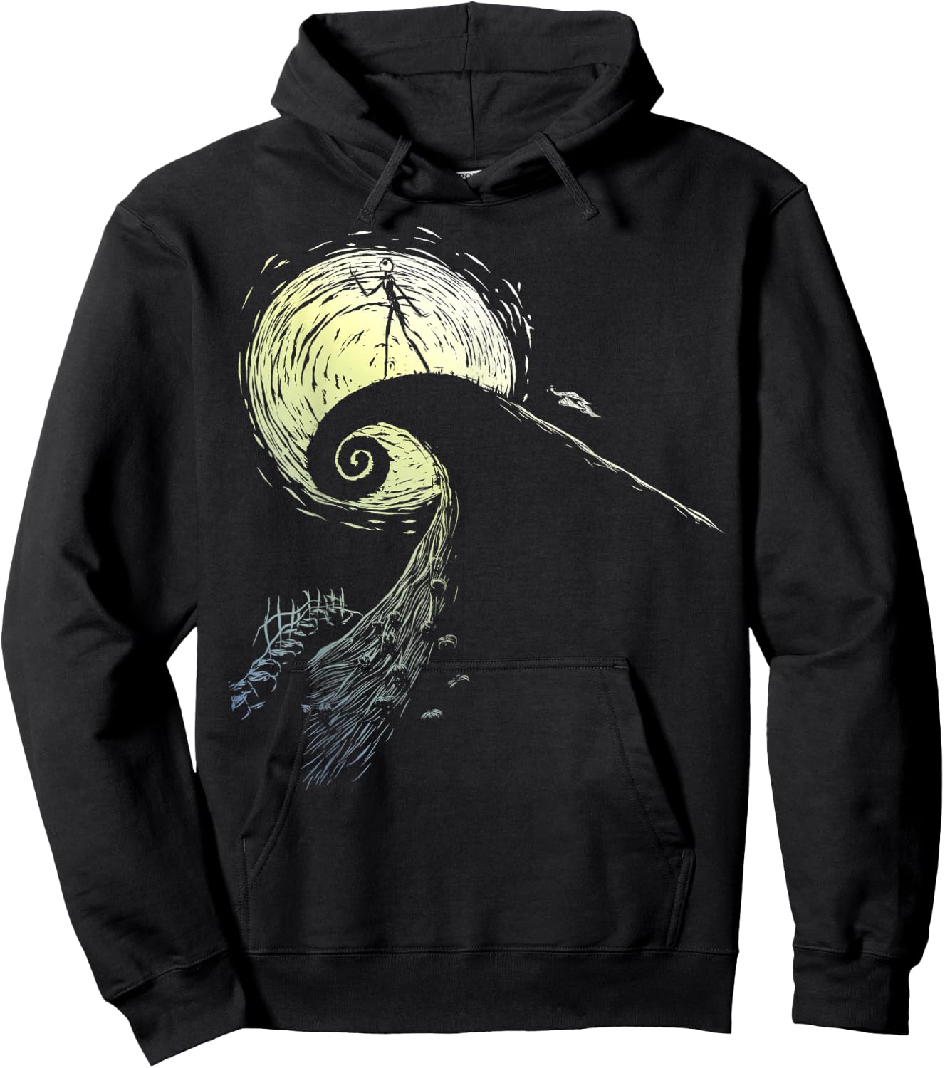 Disney The Nightmare Before Christmas Jack Spiral Hill Hoodie - Hoodie | Black