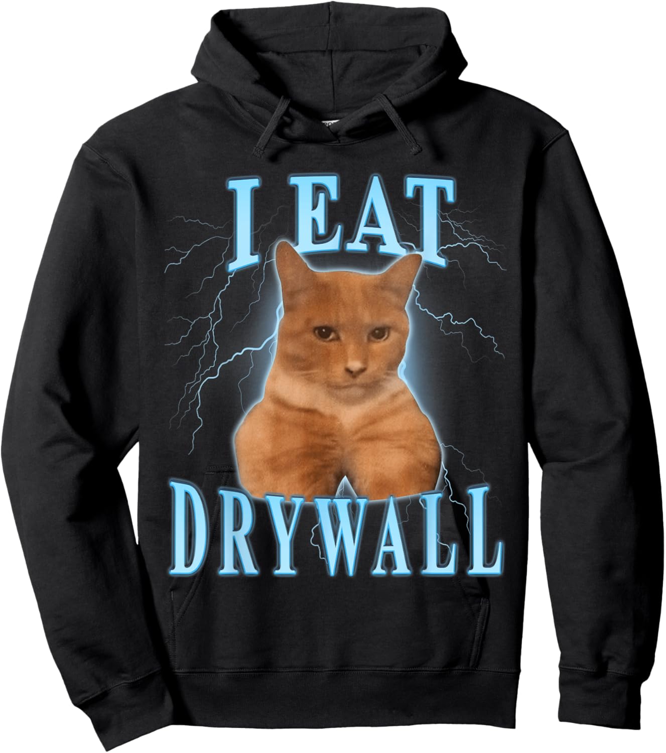 I eat drywall Cat Men Women Kids Hoodie - Hoodie | Black