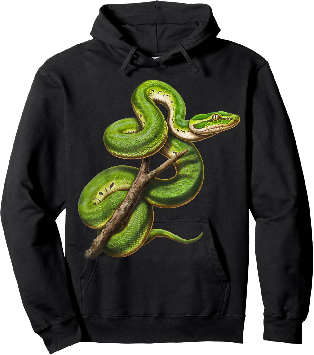 Green Tree Python Owner Reptiles for Snake Lover Hoodie - Hoodie | Black