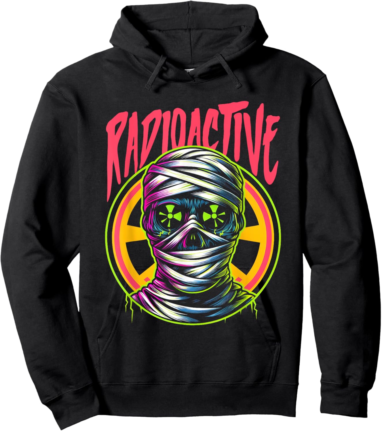 Radioactive Mummy - Vintage Spooky Monster Halloween Costume Hoodie - Hoodie | Black