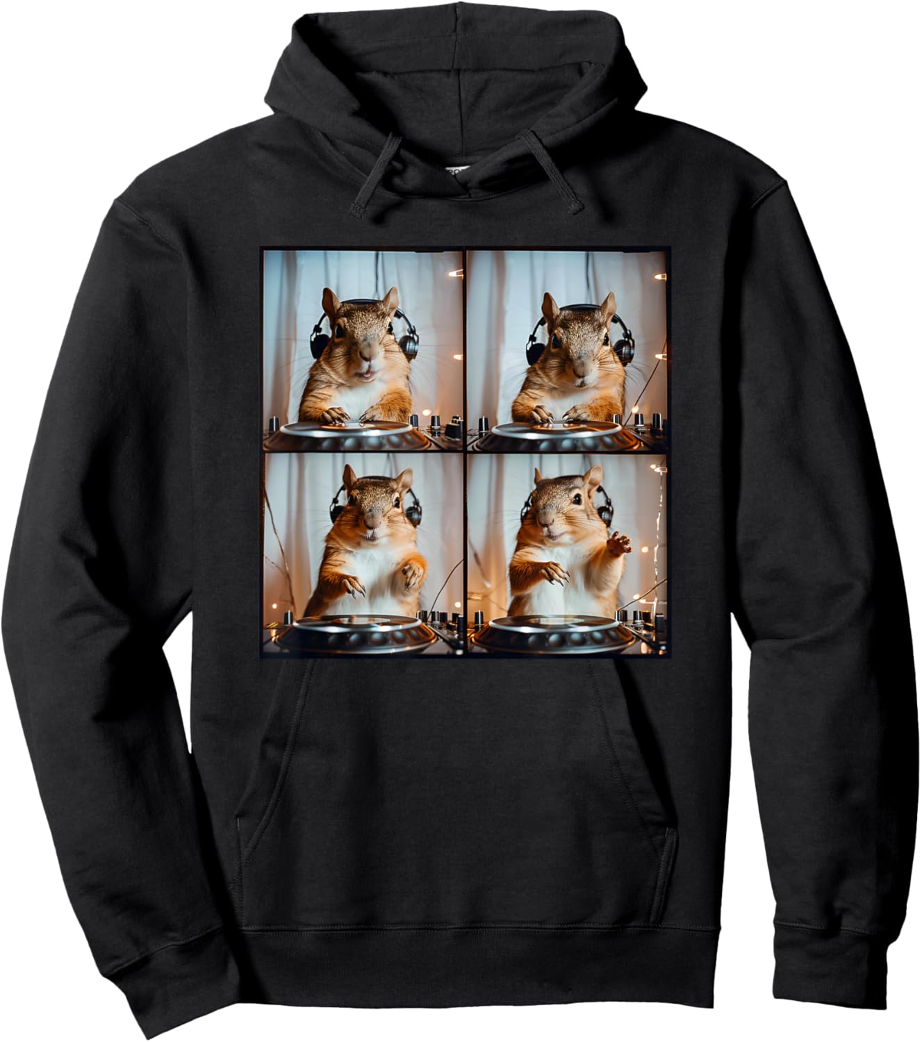 Funny Squirrel Nature Photo Animal Photobooth Squirrel Mom Hoodie - Hoodie | Black
