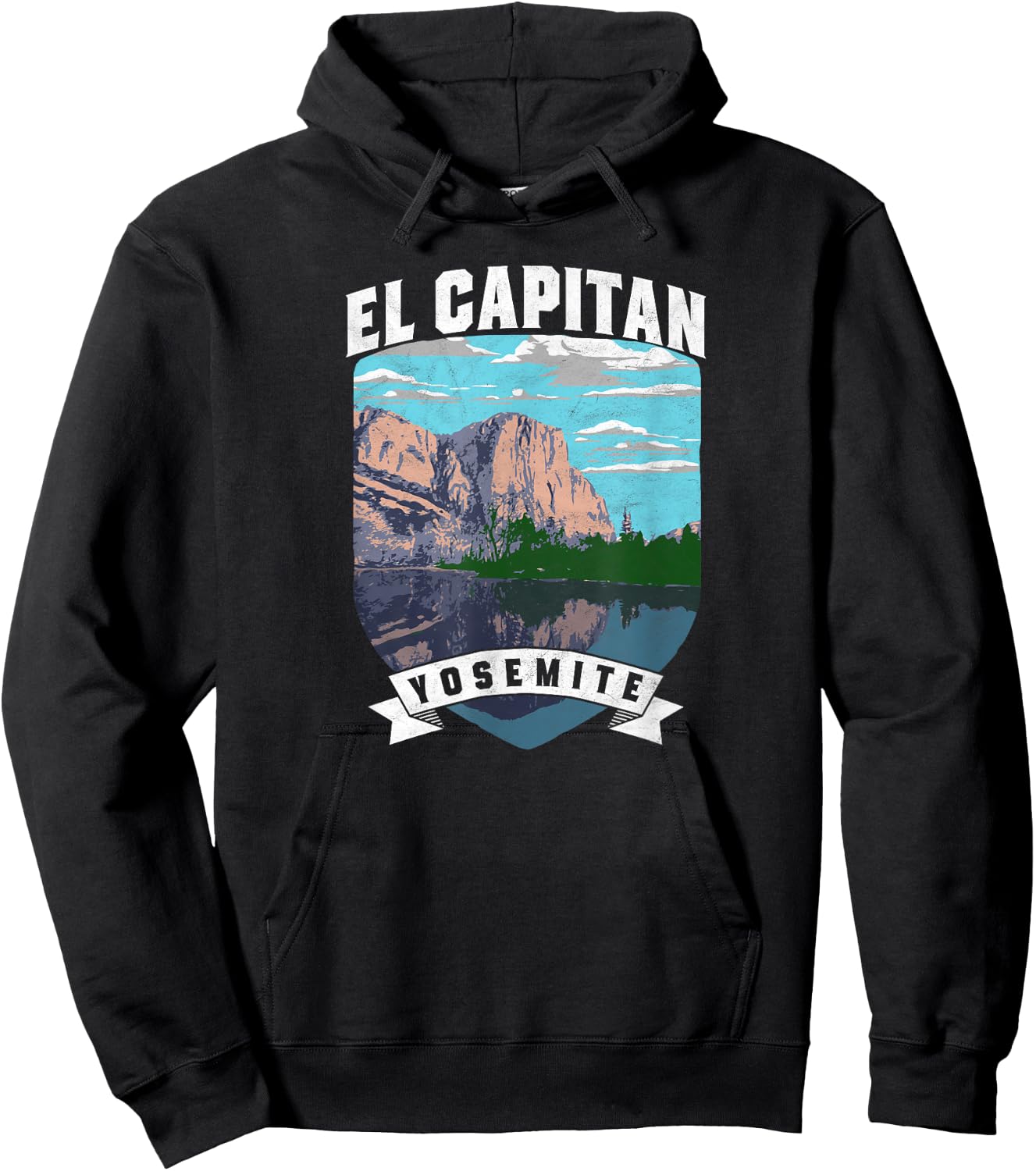 El Capitan Retro Yosemite National Park Vintage Graphic Hoodie - Hoodie | Black