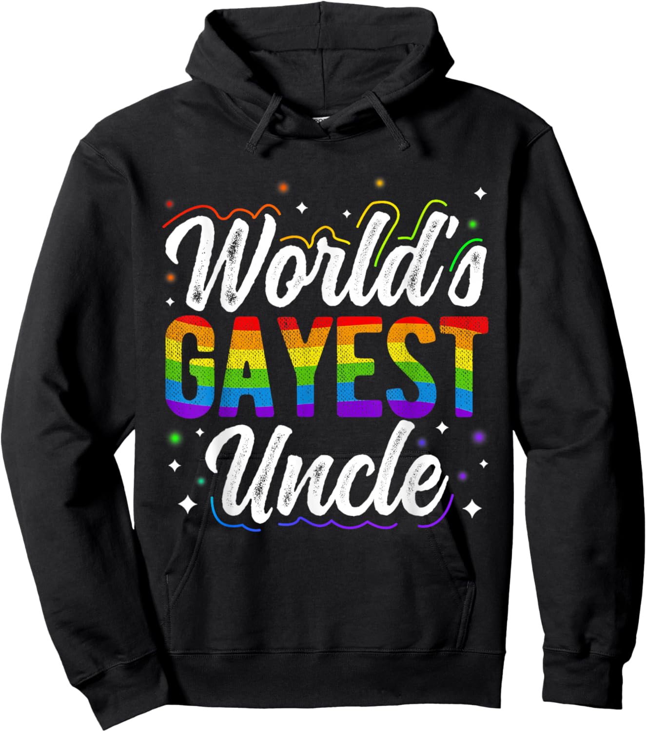 World's Gayest Uncle Pride Uncle Rainbow Pride Love Hoodie - Hoodie | Black