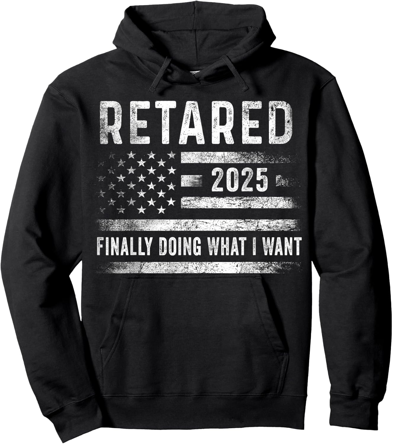 Retired 2025 Finally Doing What I Want Retirement Gifts Men Hoodie - Hoodie | Black