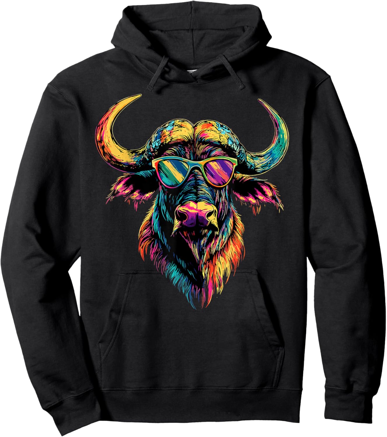 Buffalo Cape Water Buffalos Safari South African Buffalo Hoodie - Hoodie | Black