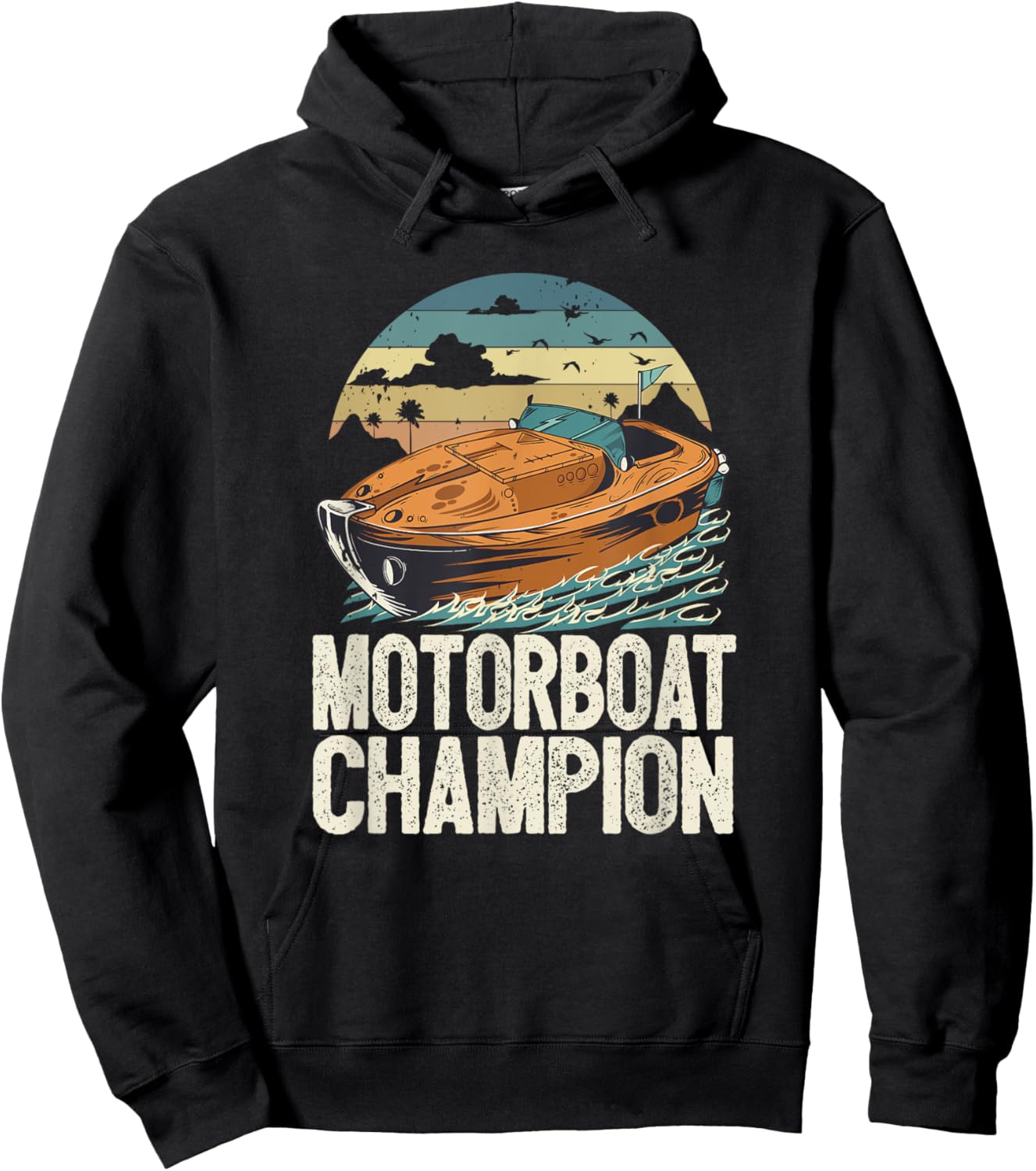 Motorboat Champion Lake Life Boat Parade Champ Motorboating Hoodie - Hoodie | Black