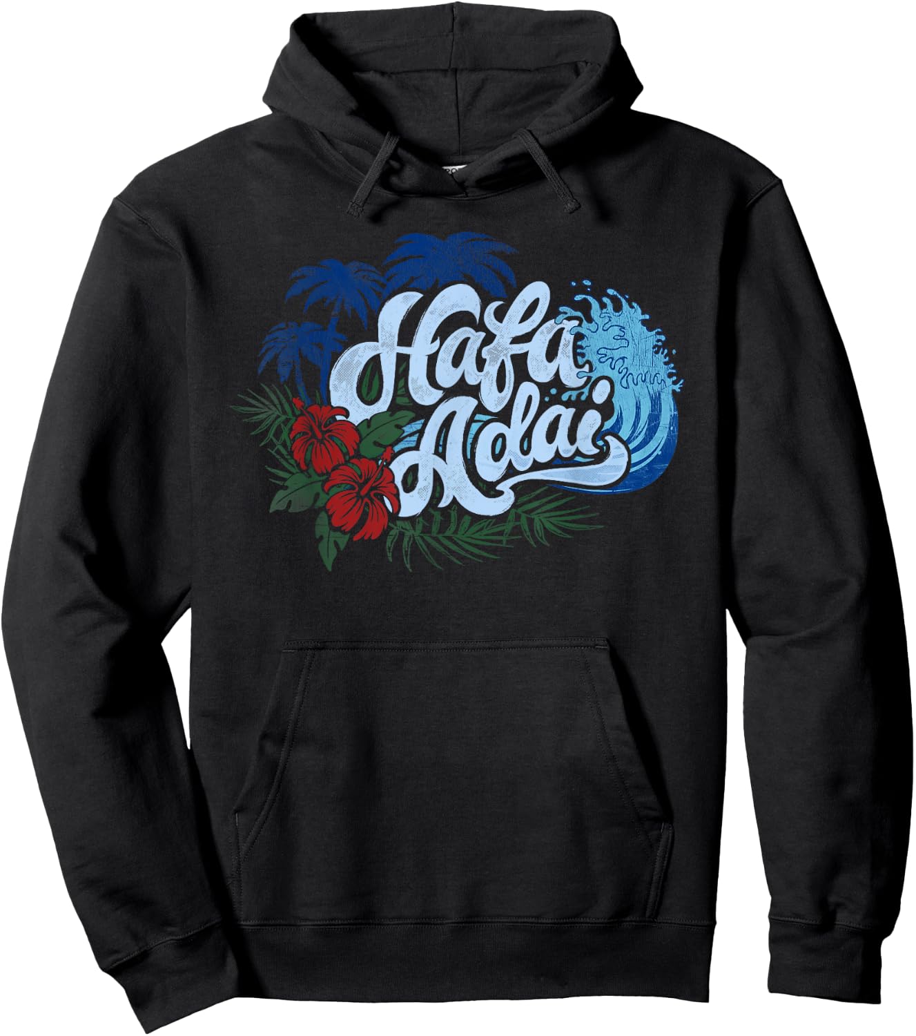 Guam Hafa Adai Chamorro Beach Wave Men Women Kids Hoodie - Hoodie | Black