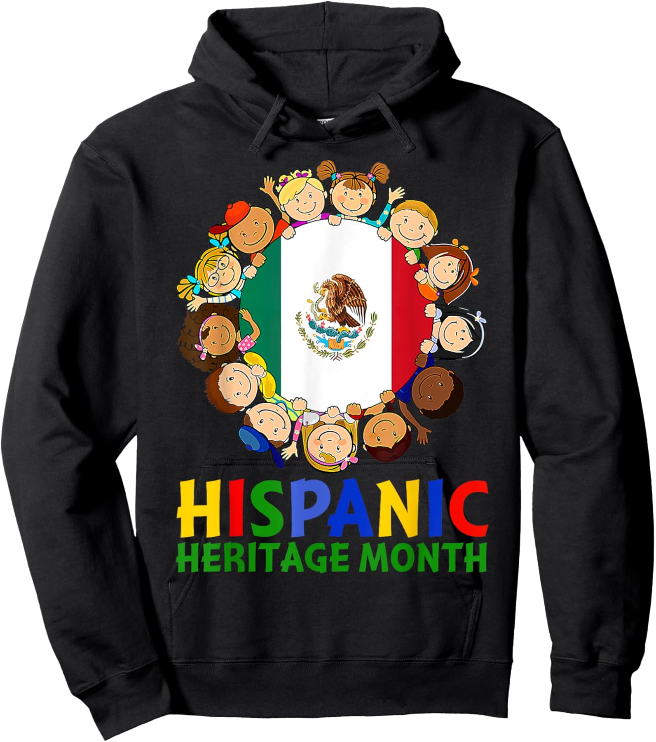 Hispanic Heritage Month Mexico Kids Boys Girls Hoodie - Hoodie | Black