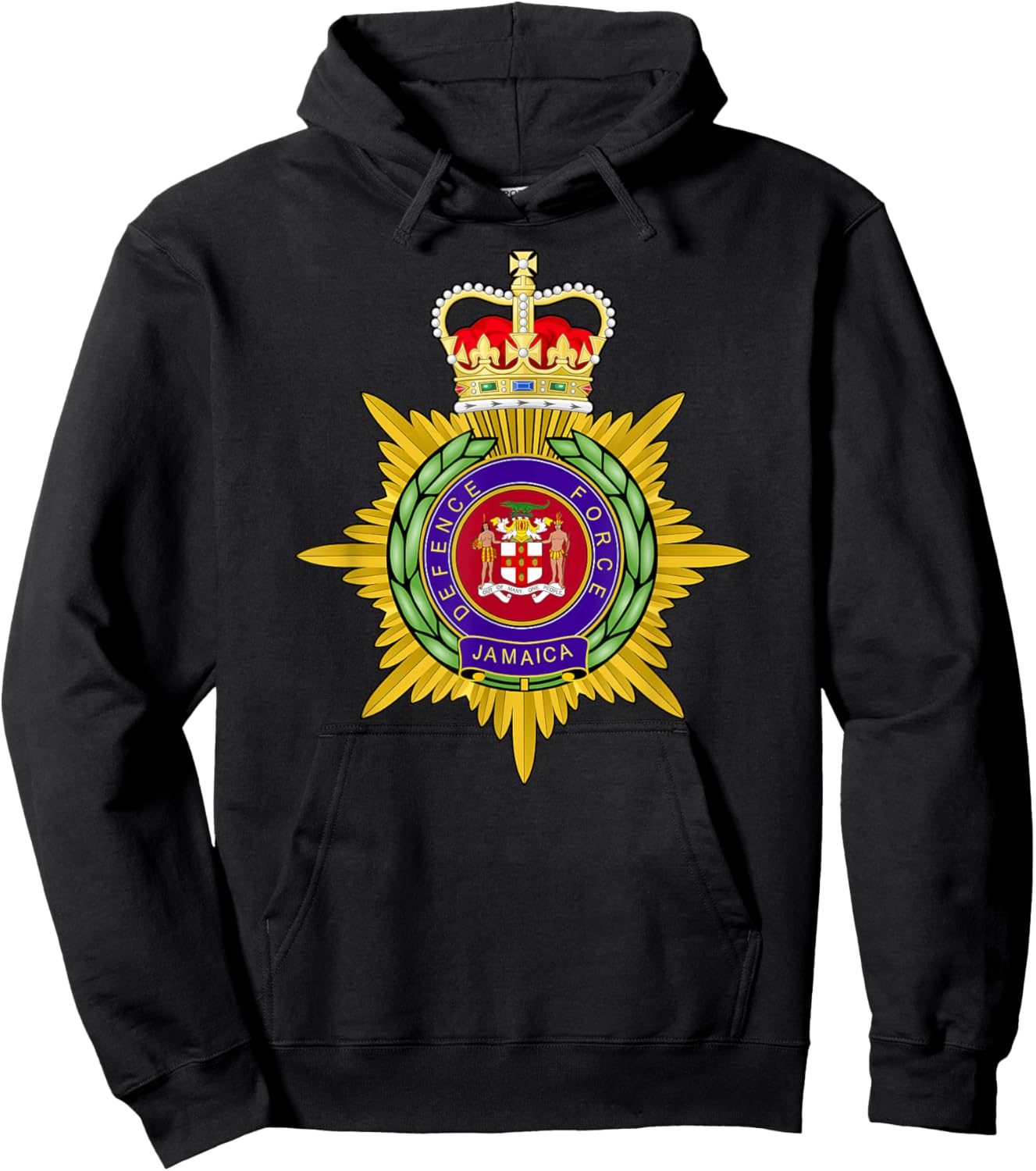 JDF Jamaica Defense Force Jamaican Army Uniform Military Hoodie - Hoodie | Black