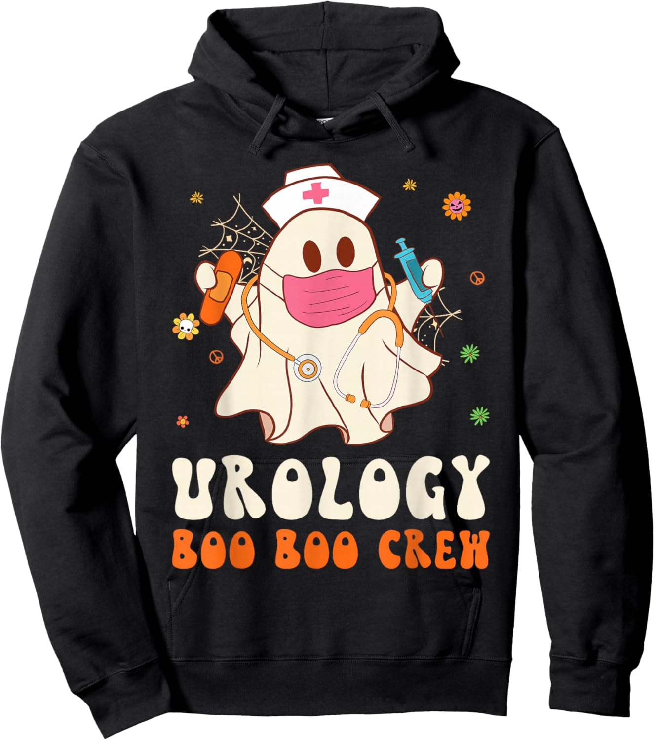 Urology Boo Boo Crew Nurse Funny Halloween Easy Costume Hoodie - Hoodie | Black