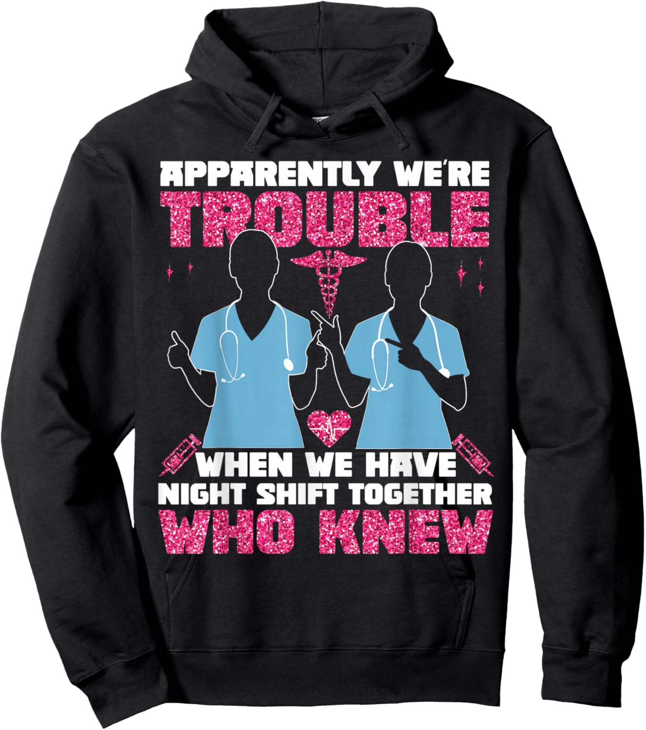 CNA Nurse Certified Nursing Assistant Friends Besties Hoodie - Hoodie | Black