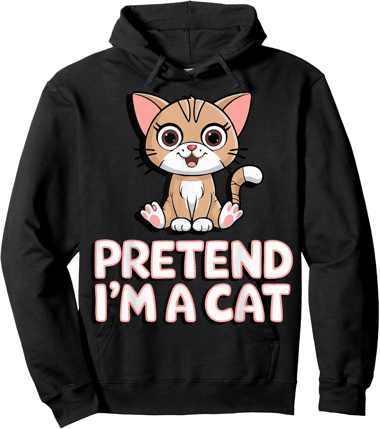 Pretend I'm A Cat Hoodie - Hoodie | Black