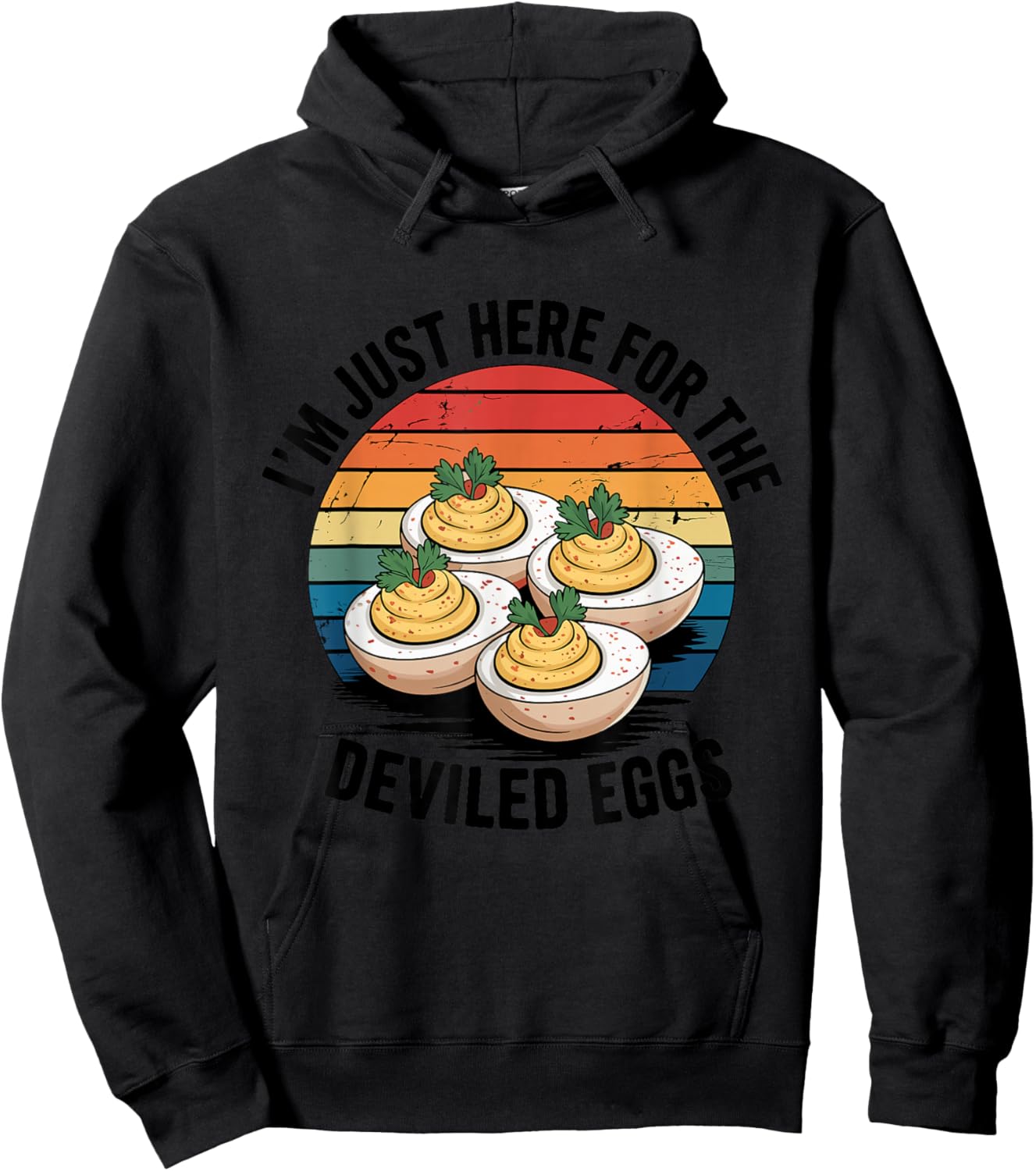I'm Just Here for The Deviled Eggs Thanksgiving Food Family Hoodie - Hoodie | Black