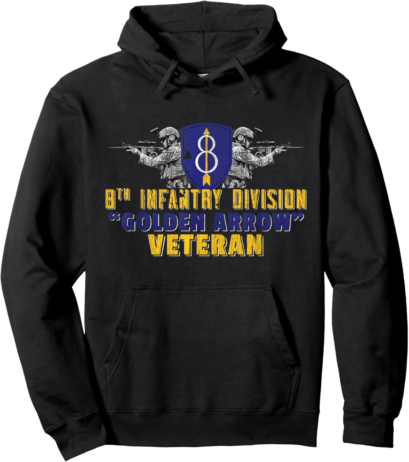 8th Infantry Division 8th ID Golden Arrow Division Gifts Hoodie - Hoodie | Black