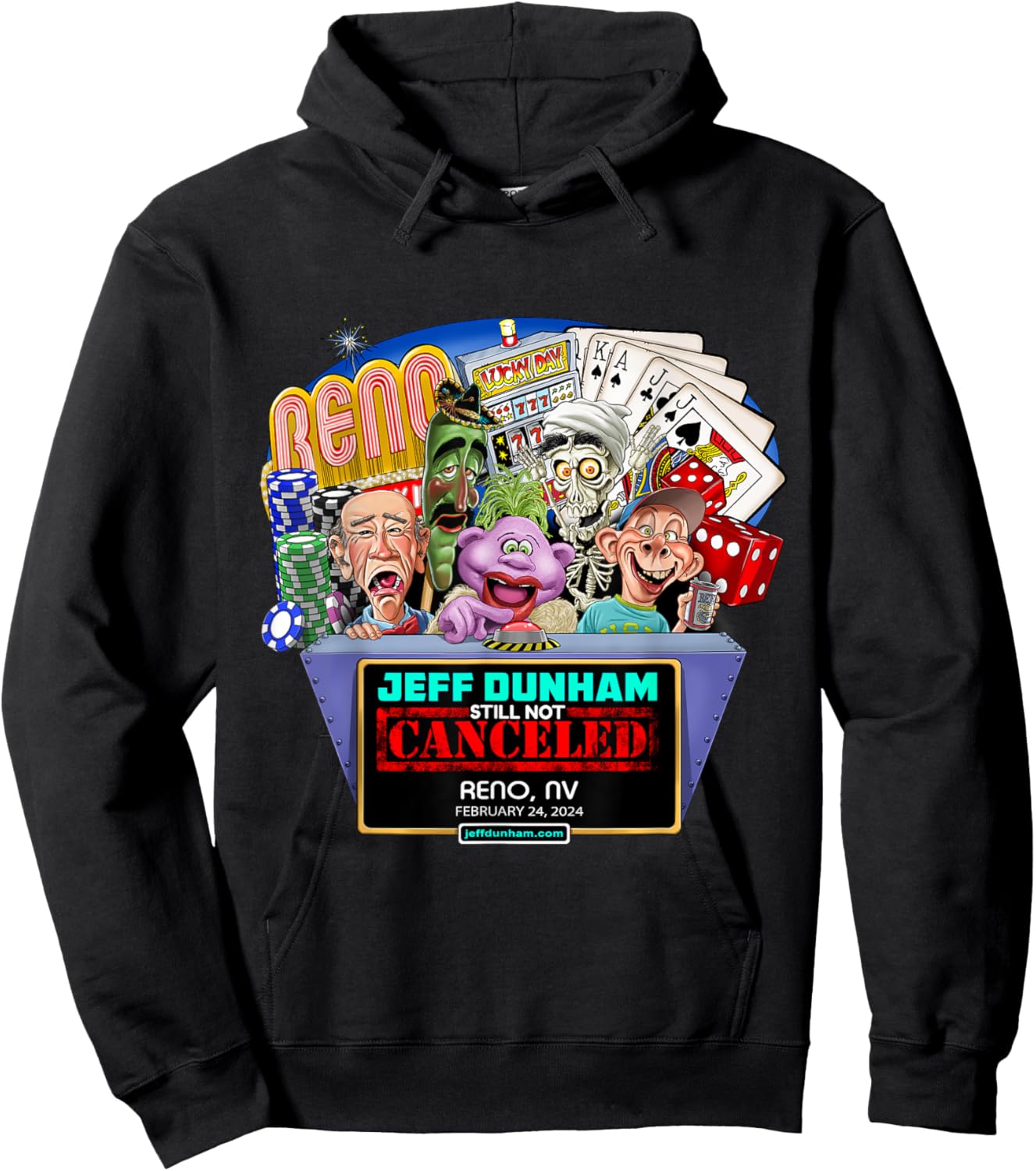 Jeff Dunham Reno, NV (2024) Hoodie - Hoodie | Black