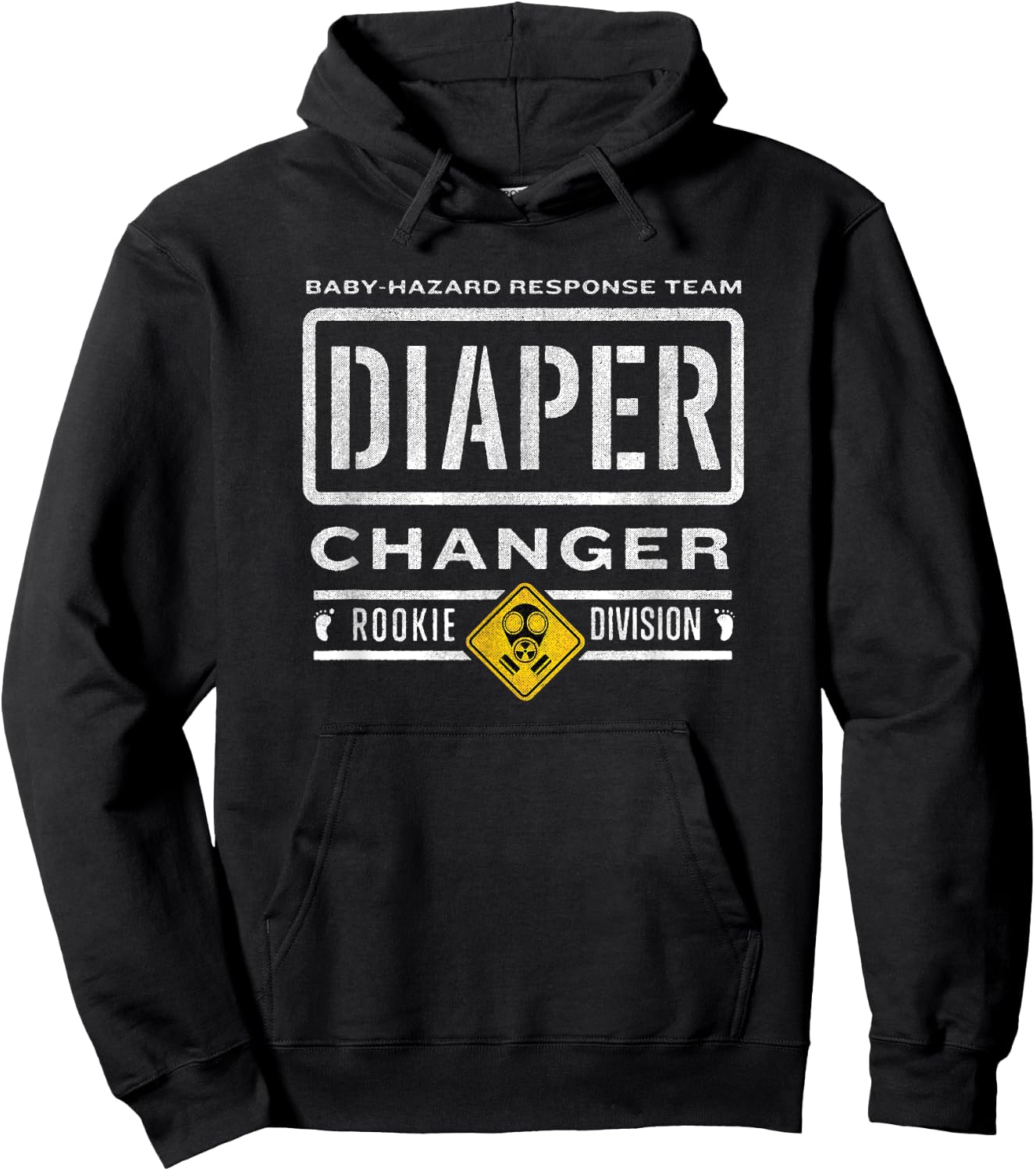 Funny Diaper Changer Duty - expecting baby New Dad Mom Hoodie - Hoodie | Black