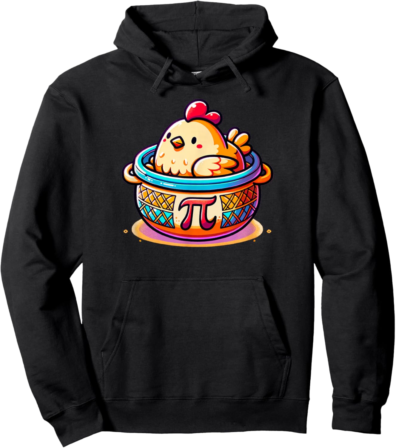 Chicken Pot Pie Funny Pi Day Math Hoodie - Hoodie | Black