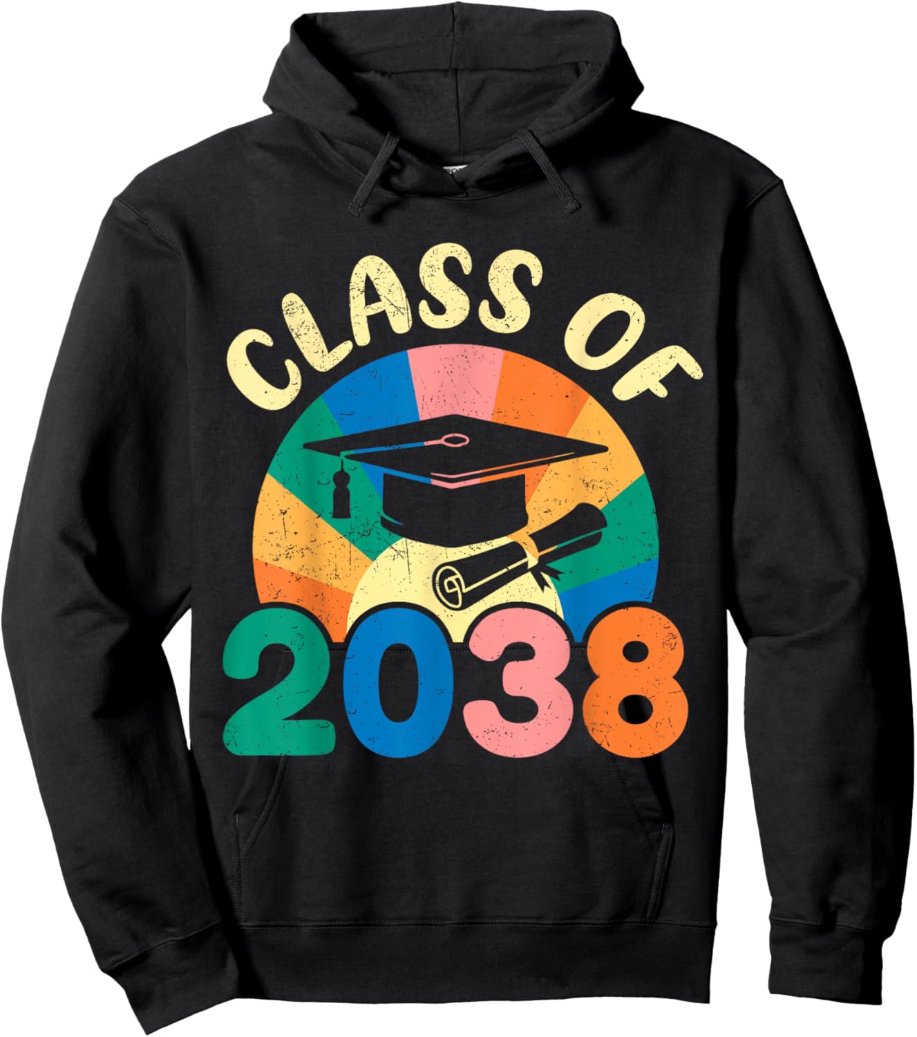 Back to School Pre-K Kindergarten Graduation Class of 2038 Hoodie - Hoodie | Black