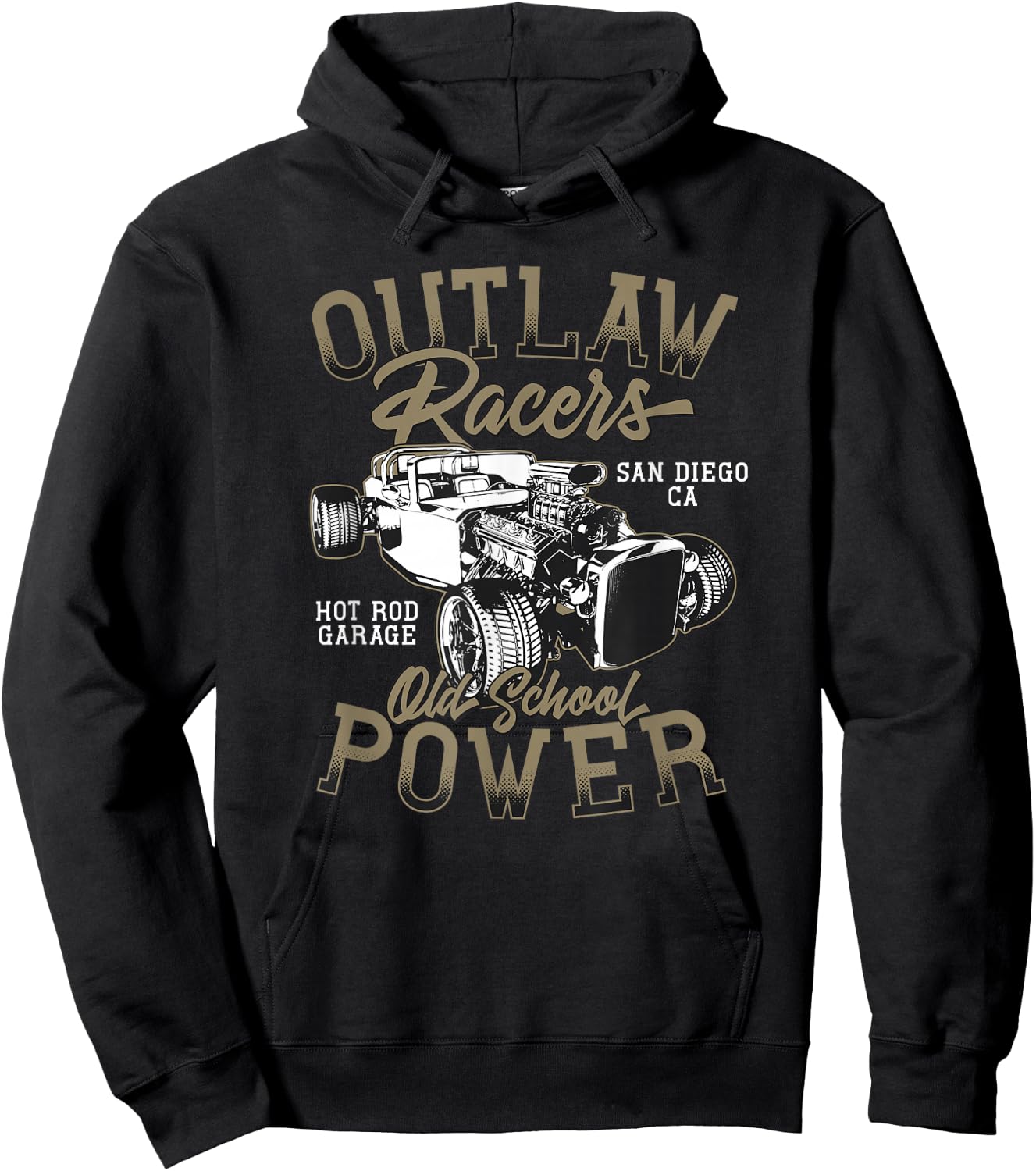 Vintage Hot Rod Classic Cars Speed and Power Racers Hoodie - Hoodie | Black