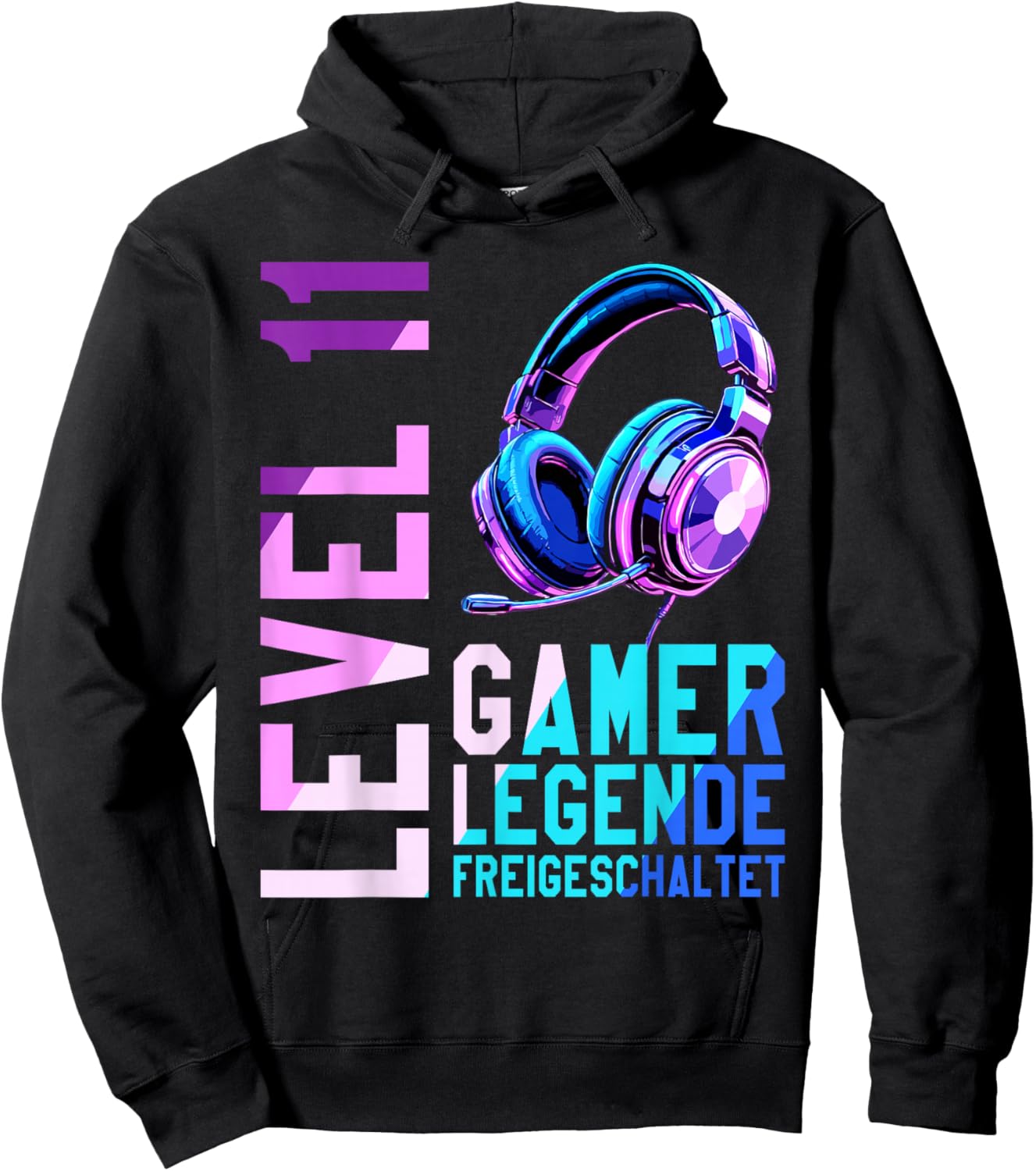 11. Geburtstag Junge Mädchen Gaming Level 11 Jahre Hoodie - Hoodie | Black