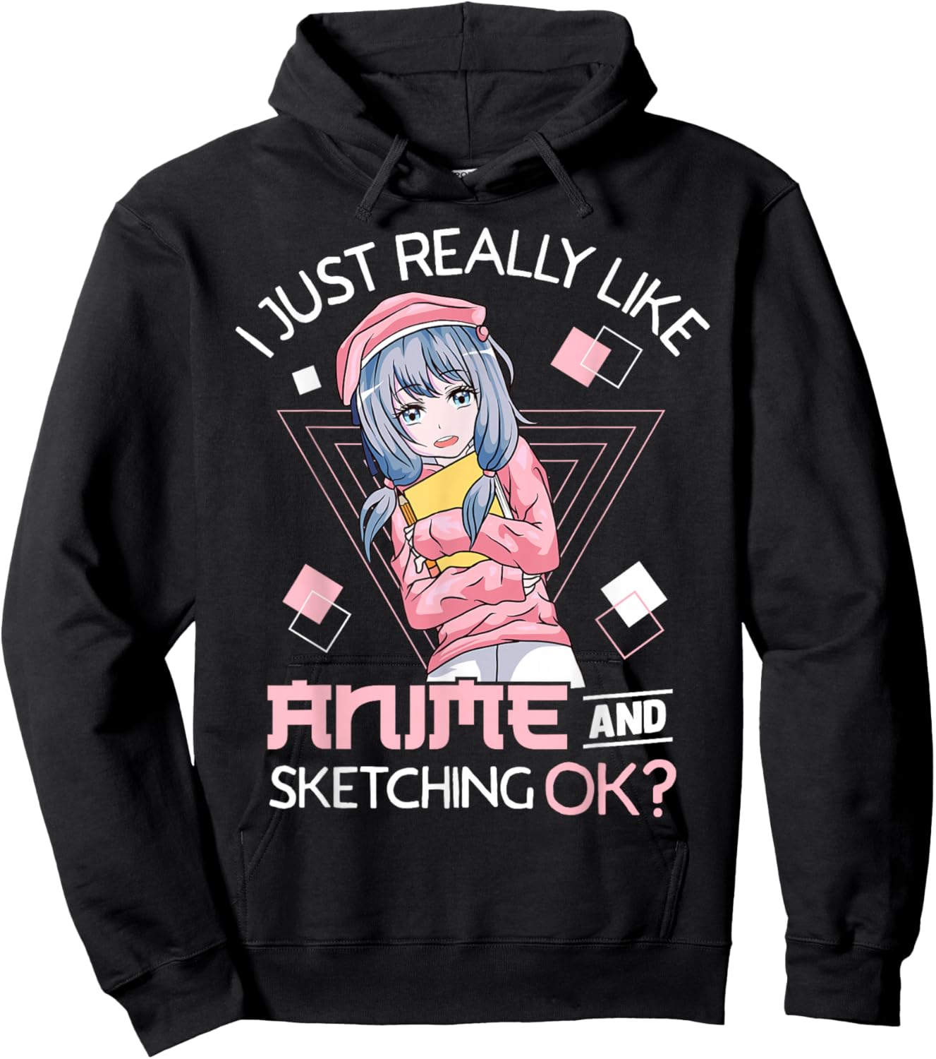 I Just Really Like Anime and Sketching Ok? Hoodie - Hoodie | Black