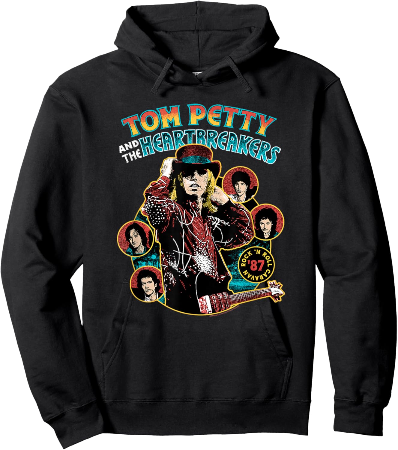 Tom Petty and The Heartbreakers Rock N Roll Caravan Top Hat Hoodie - Hoodie | Black