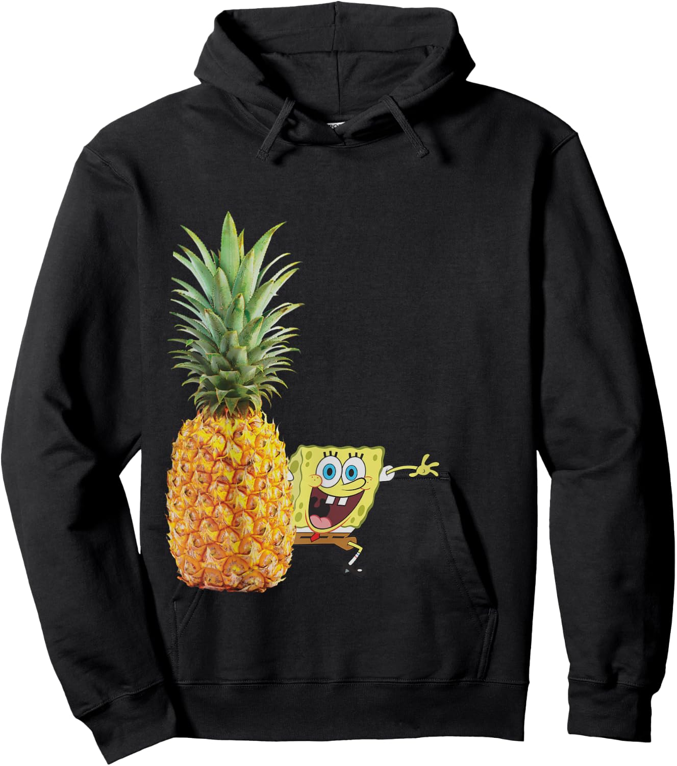 Pineapple And Spongebob Squarepants Hoodie - Hoodie | Black