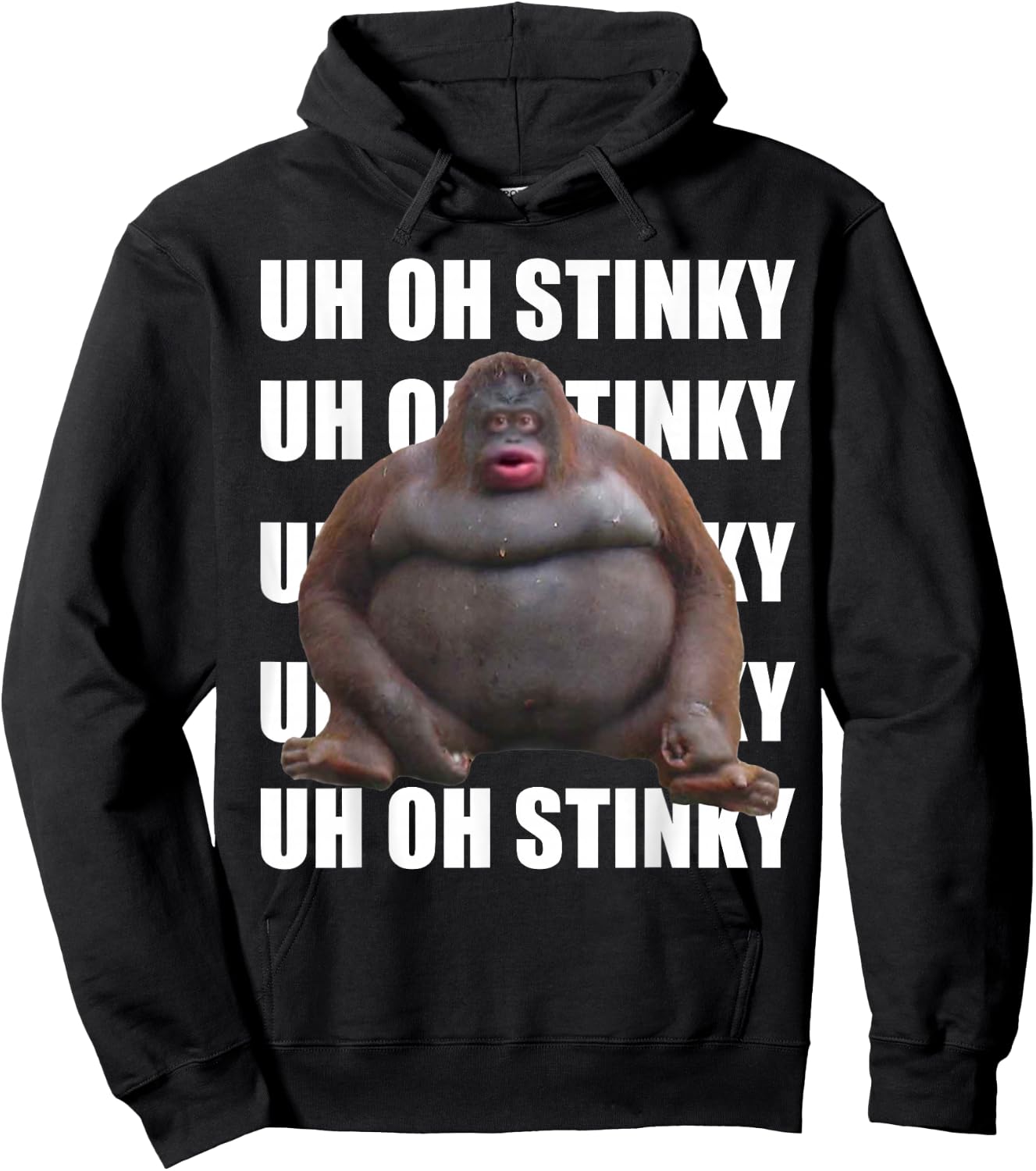 Uh Oh Stinky Poop Dank Memes Le Monke Hoodie - Hoodie | Black