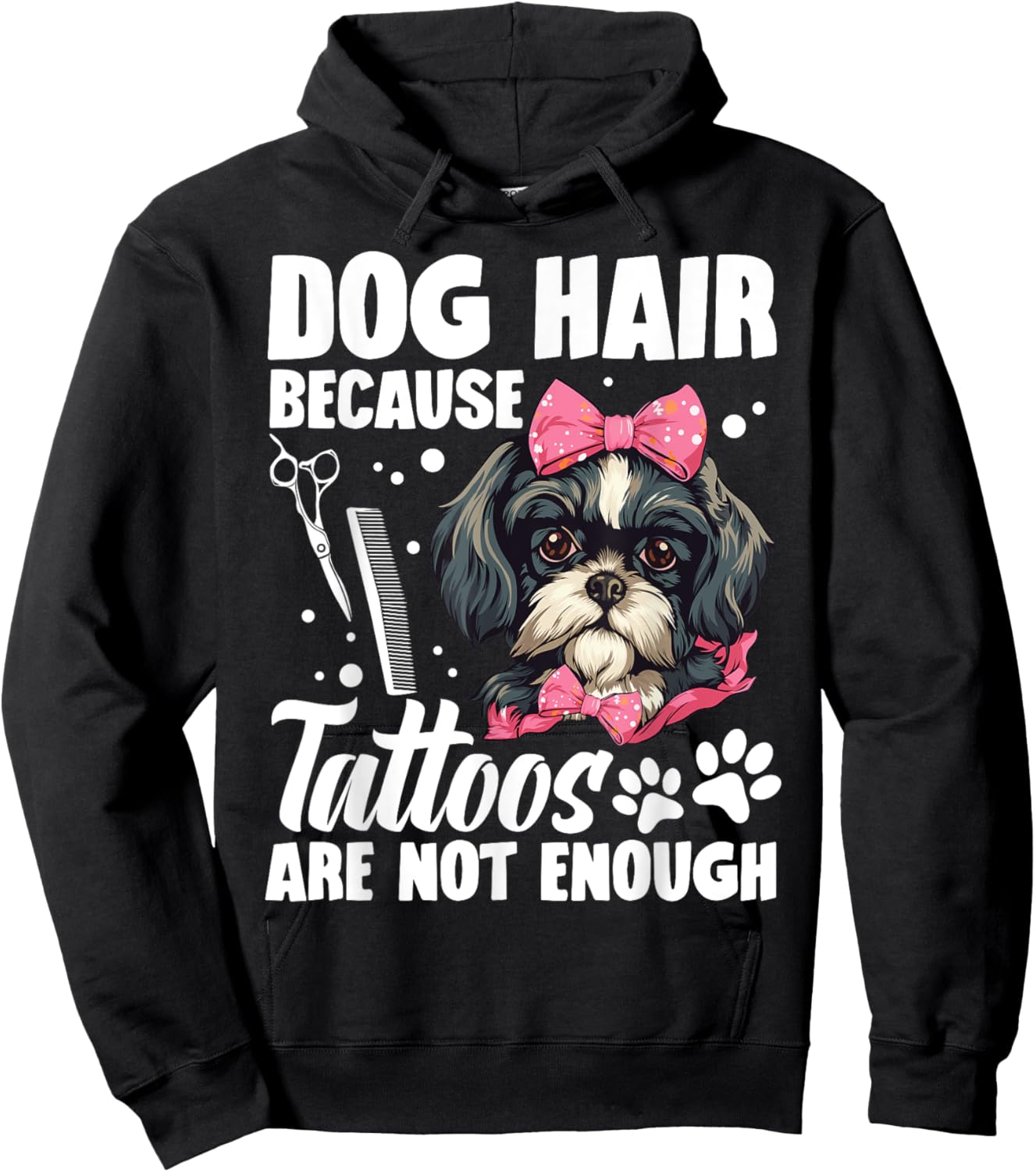 Dog Hairdresser Smocks Grooming Salon Dog Groomer Hoodie - Hoodie | Black